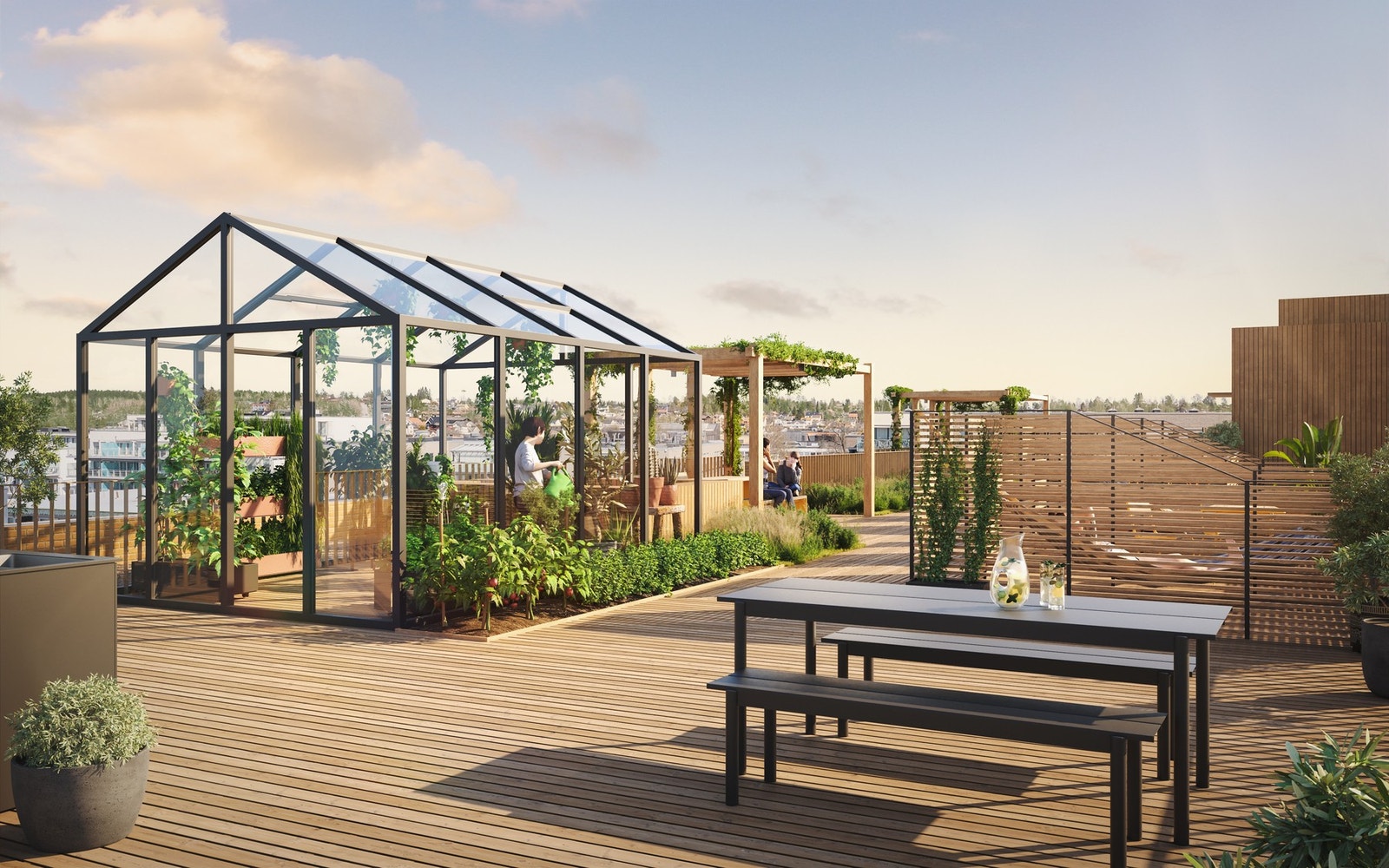 Felles takterrasse for alle beboerne Galleribilde