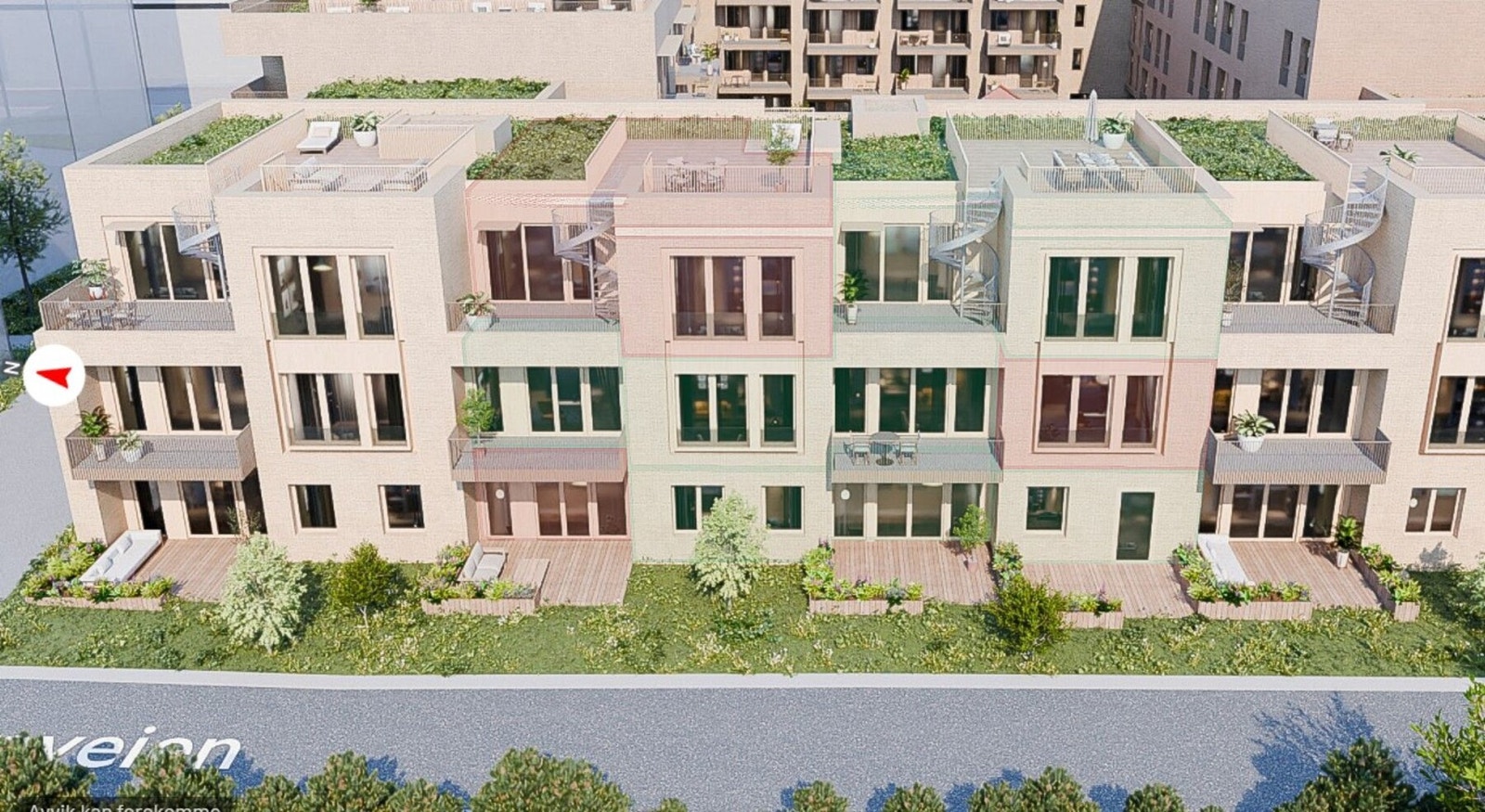 Fin markterrasse med vestvendt beliggenhet Galleribilde