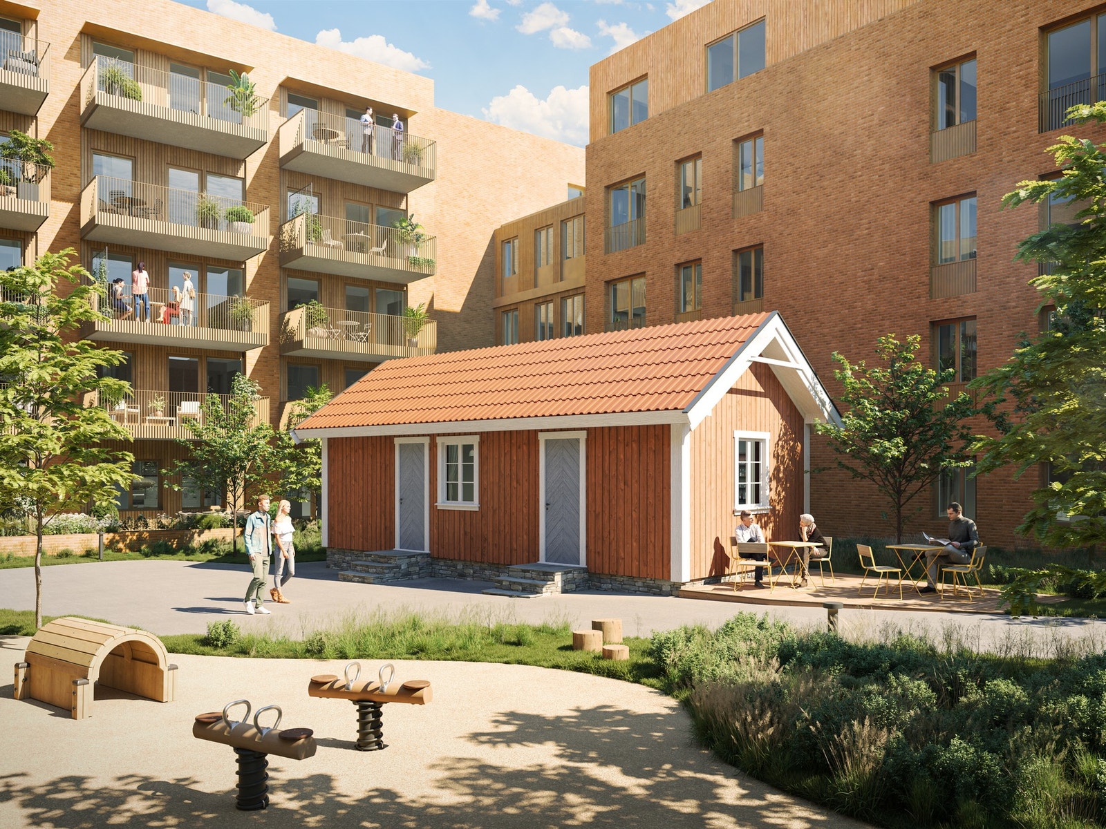 Fellestomt med felles stue og gjesteleilighet for beboerne Galleribilde