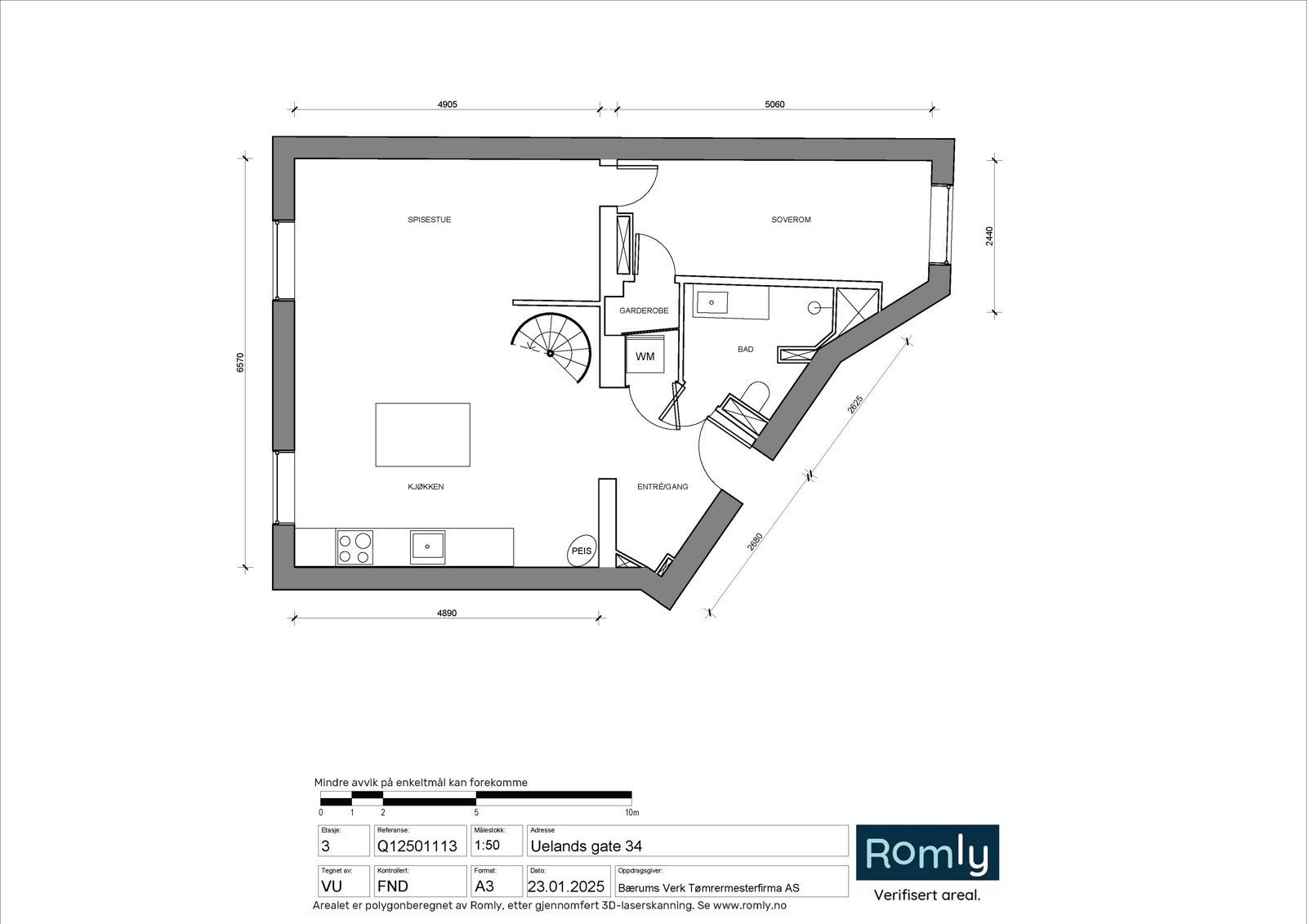 Plantegning 1. etg Galleribilde