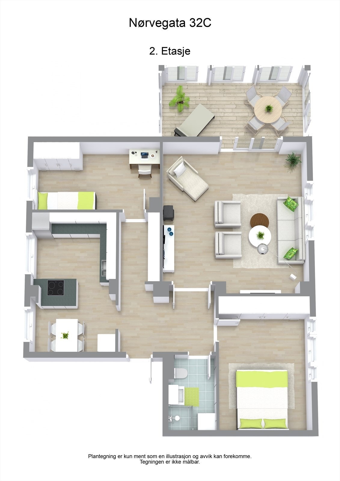 3 D plantegning Galleribilde