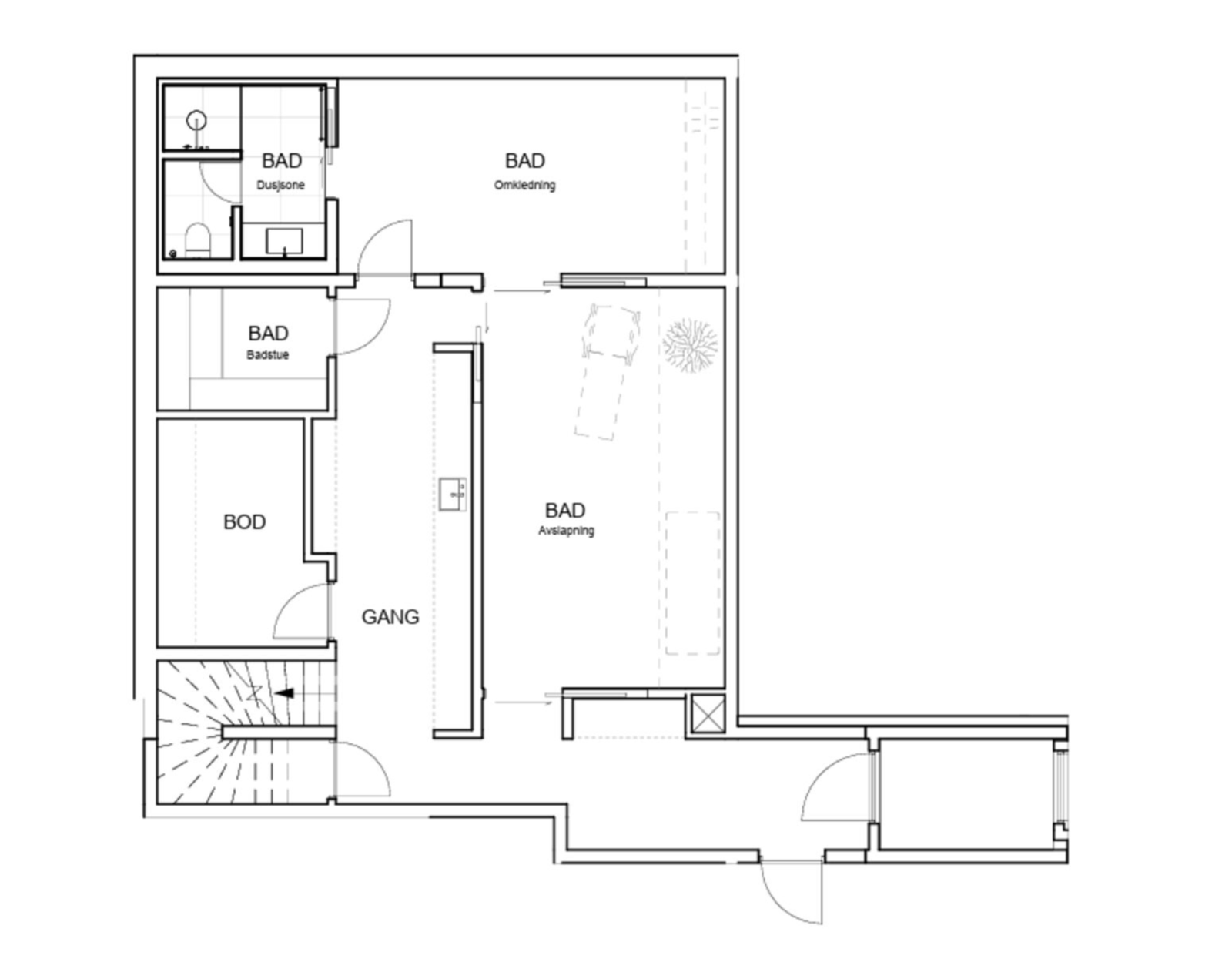 Plantegning U2. Galleribilde