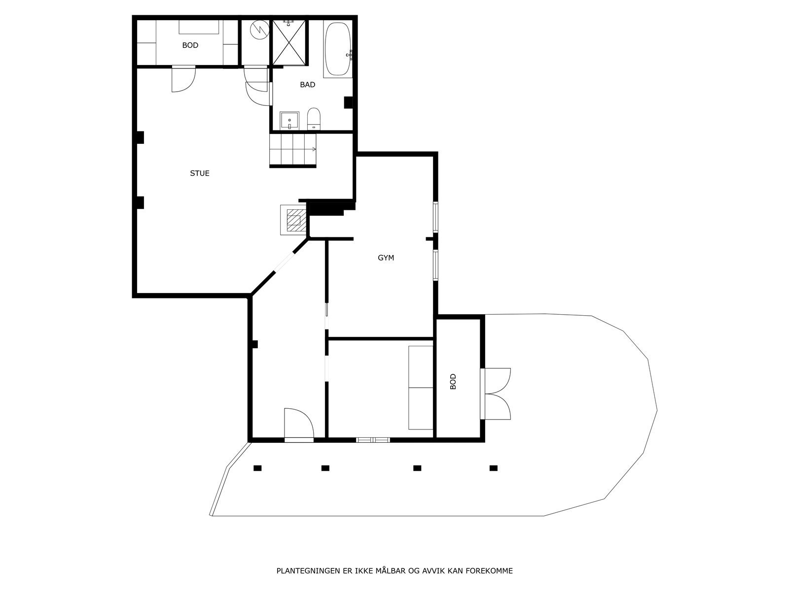 Plantegning underetasje Galleribilde