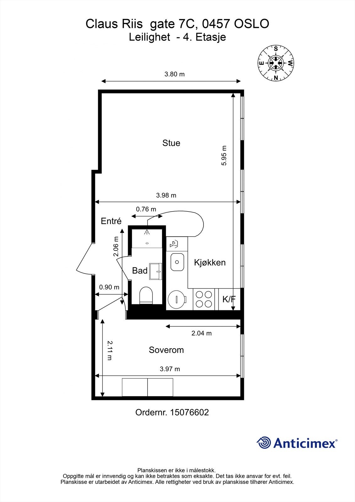 Plantegning 4. etasje. Galleribilde