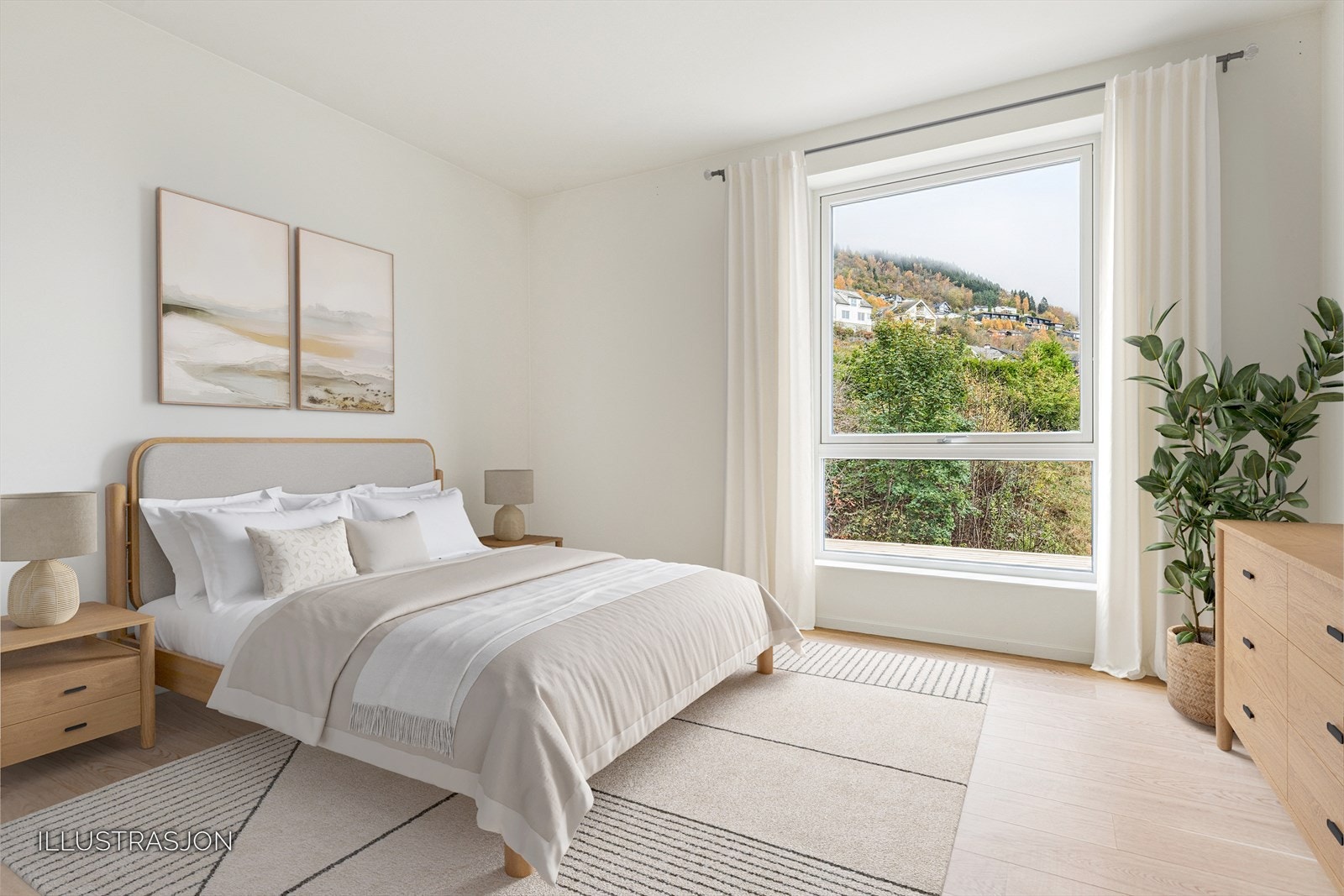 Det er to soverom i leiligheten Galleribilde