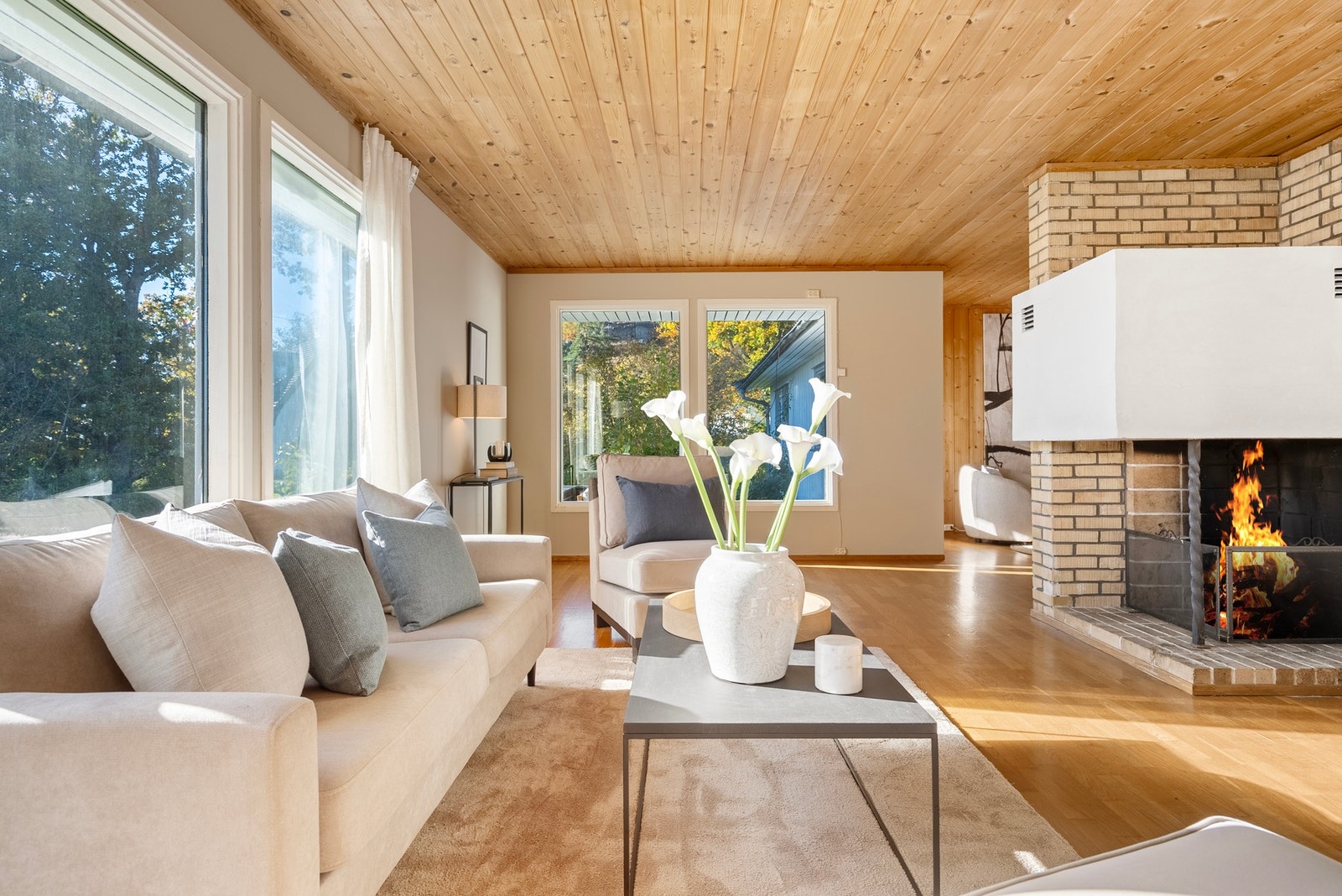 Naturlig plass for sofagruppe og tilhørende møblement Galleribilde