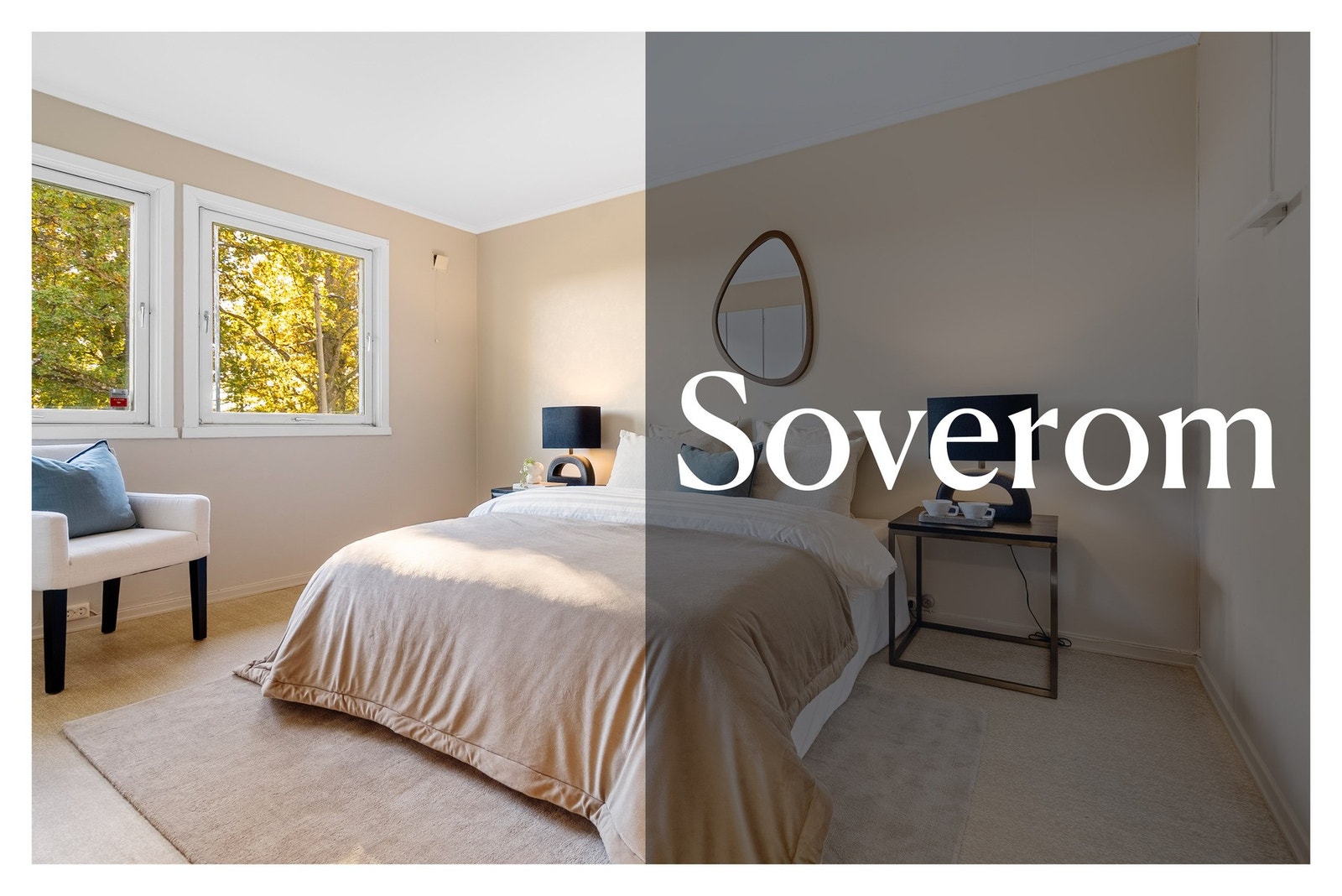 Det er 4 gode soverom i den private avdelingen i hovedetasjen Galleribilde