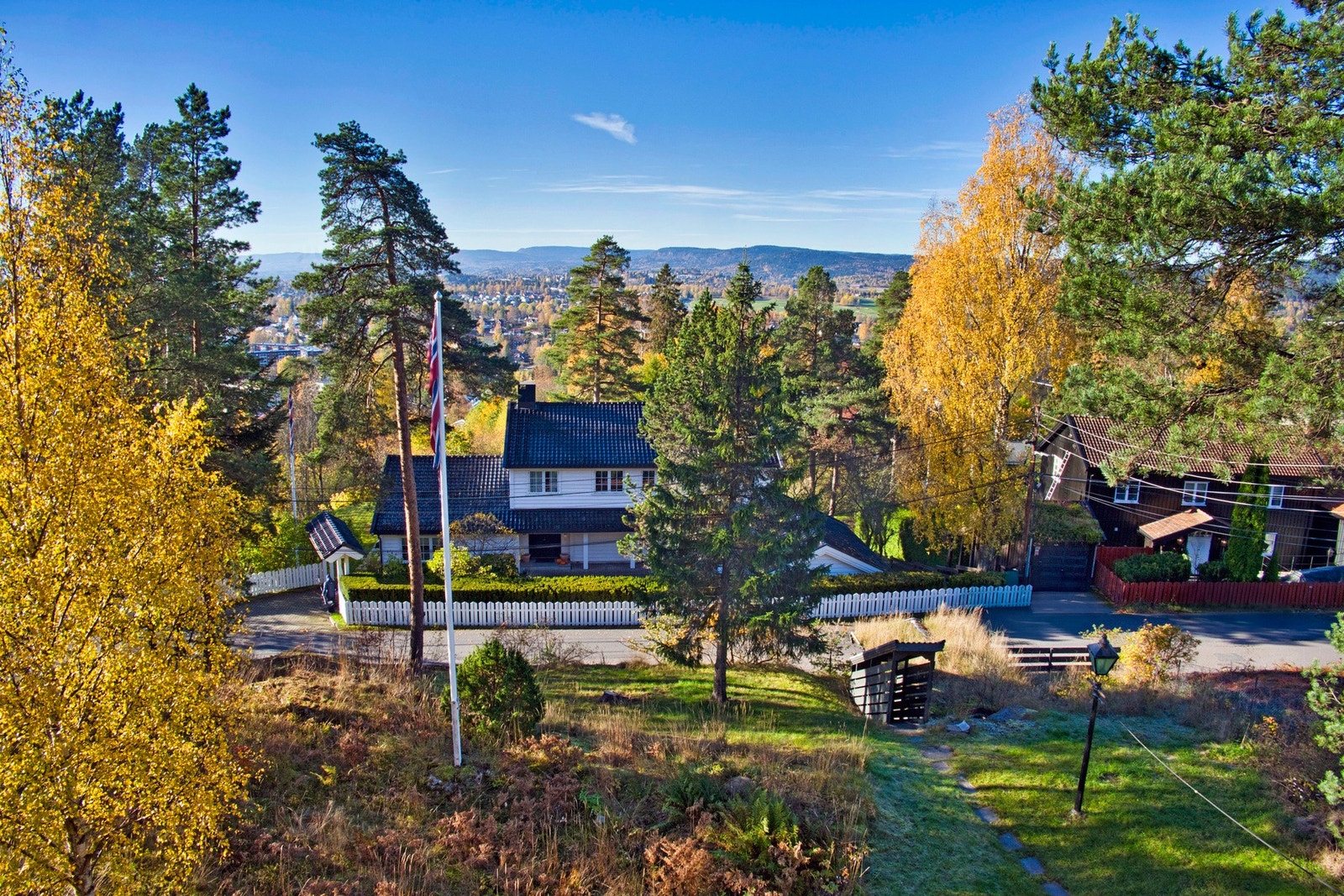 Hyggelig utsyn mot Bogstad golfbane. Galleribilde