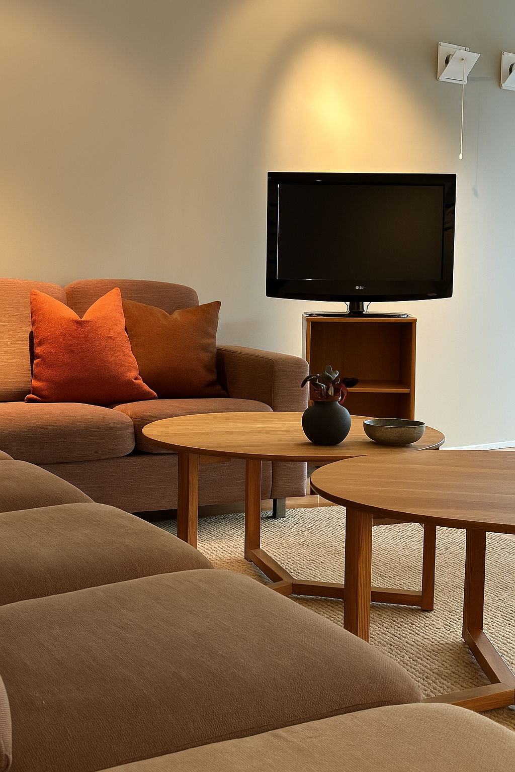 Stor stue med åpen løsning mot kjøkkenet Galleribilde