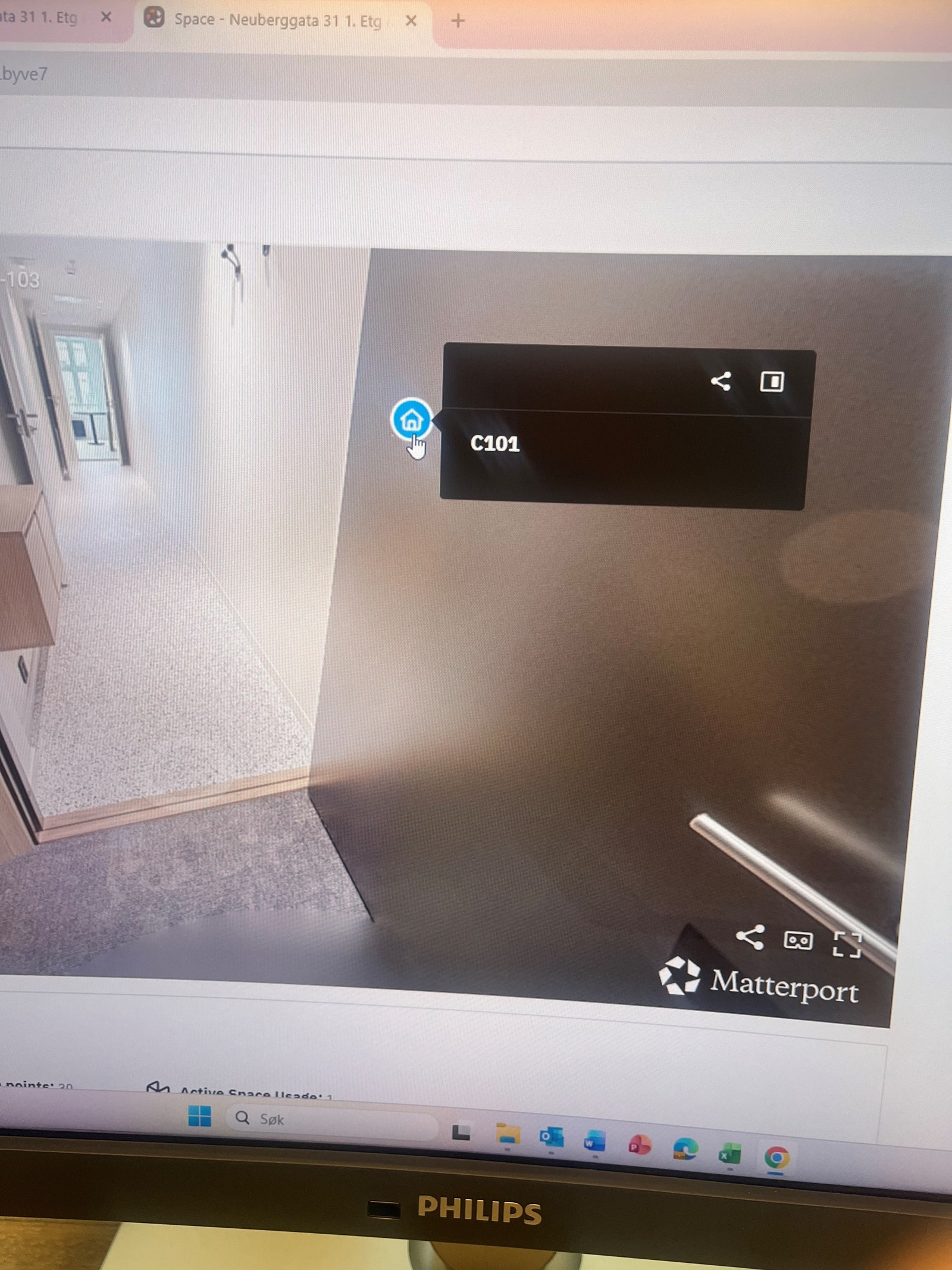 På videolink, pass på at du er i leiligheten som viser C101 Galleribilde