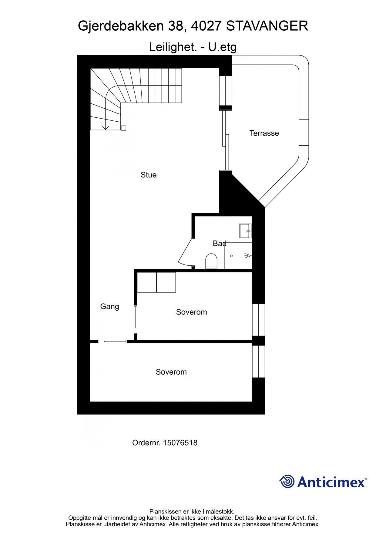 Plantegning underetasje. Galleribilde