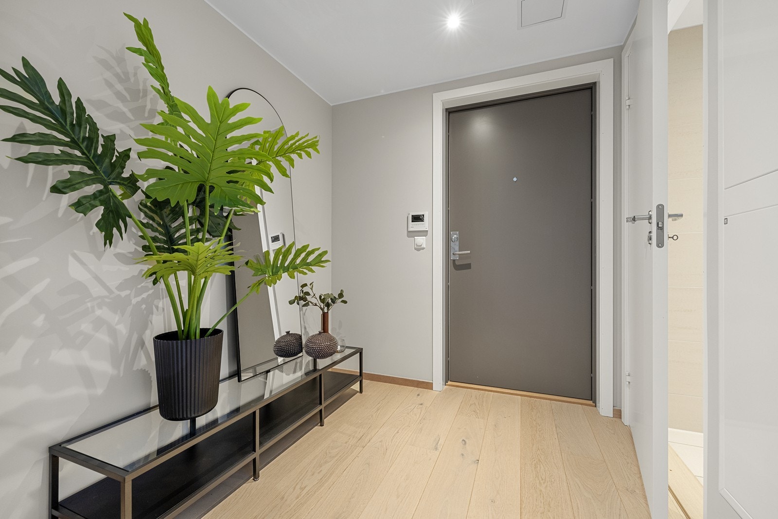 Innbydende entrè med inngang til Bad. Galleribilde