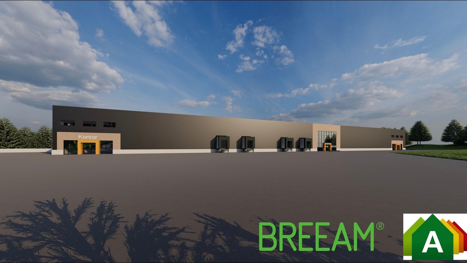 Bygget er planlagt sertifisert etter Breeam Nor, med energiklasse A eller B. Galleribilde