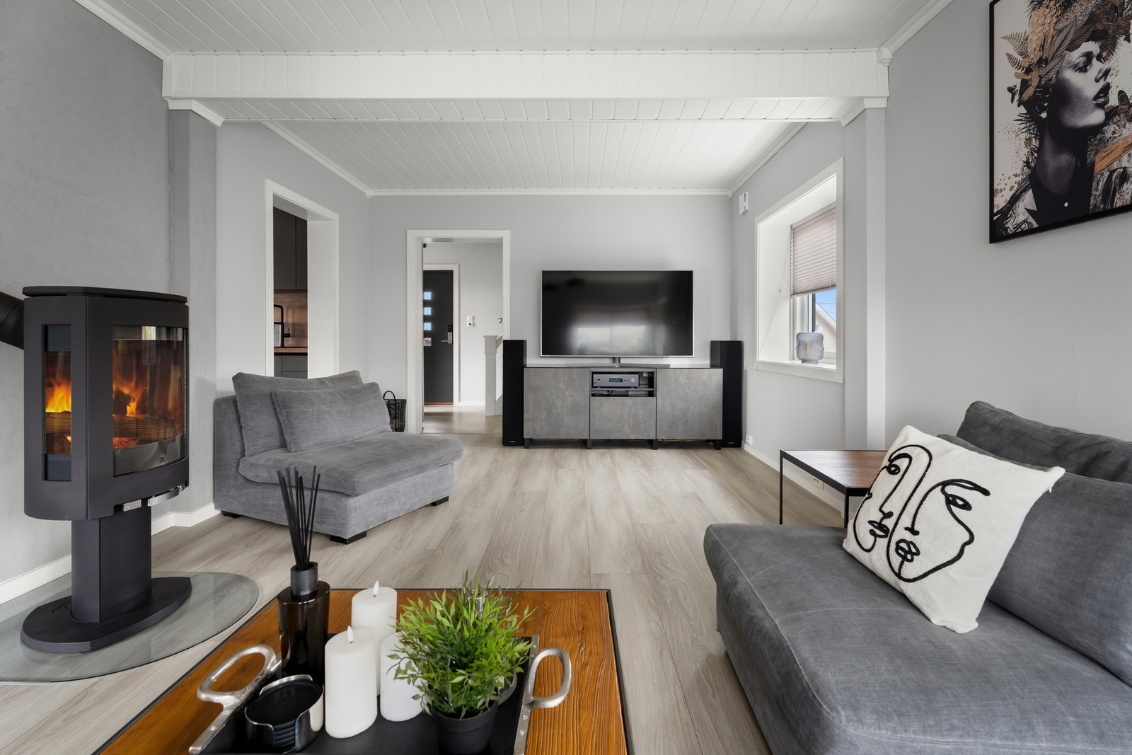 Stuen ble pusset opp i 2021/22 Galleribilde