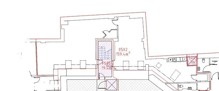 Plantegningen viser nåværende kontorløsning Galleribilde