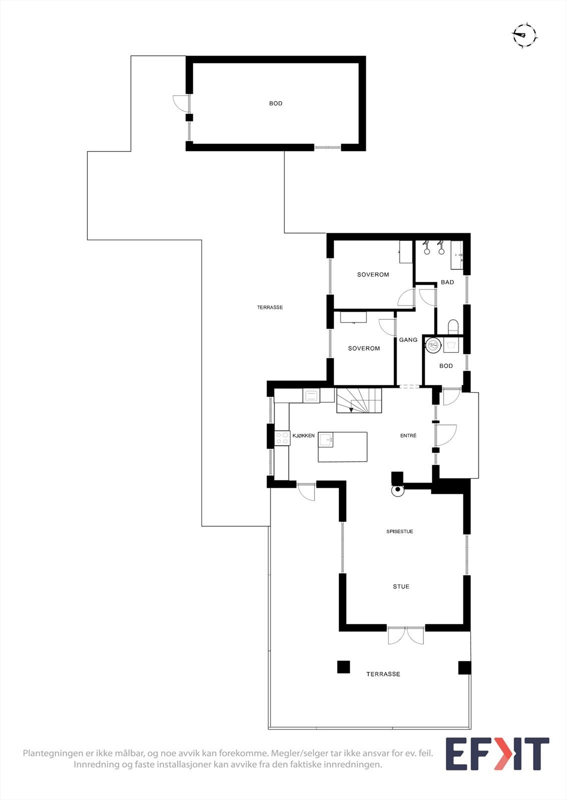 Plantegning fritidsbolig. Galleribilde