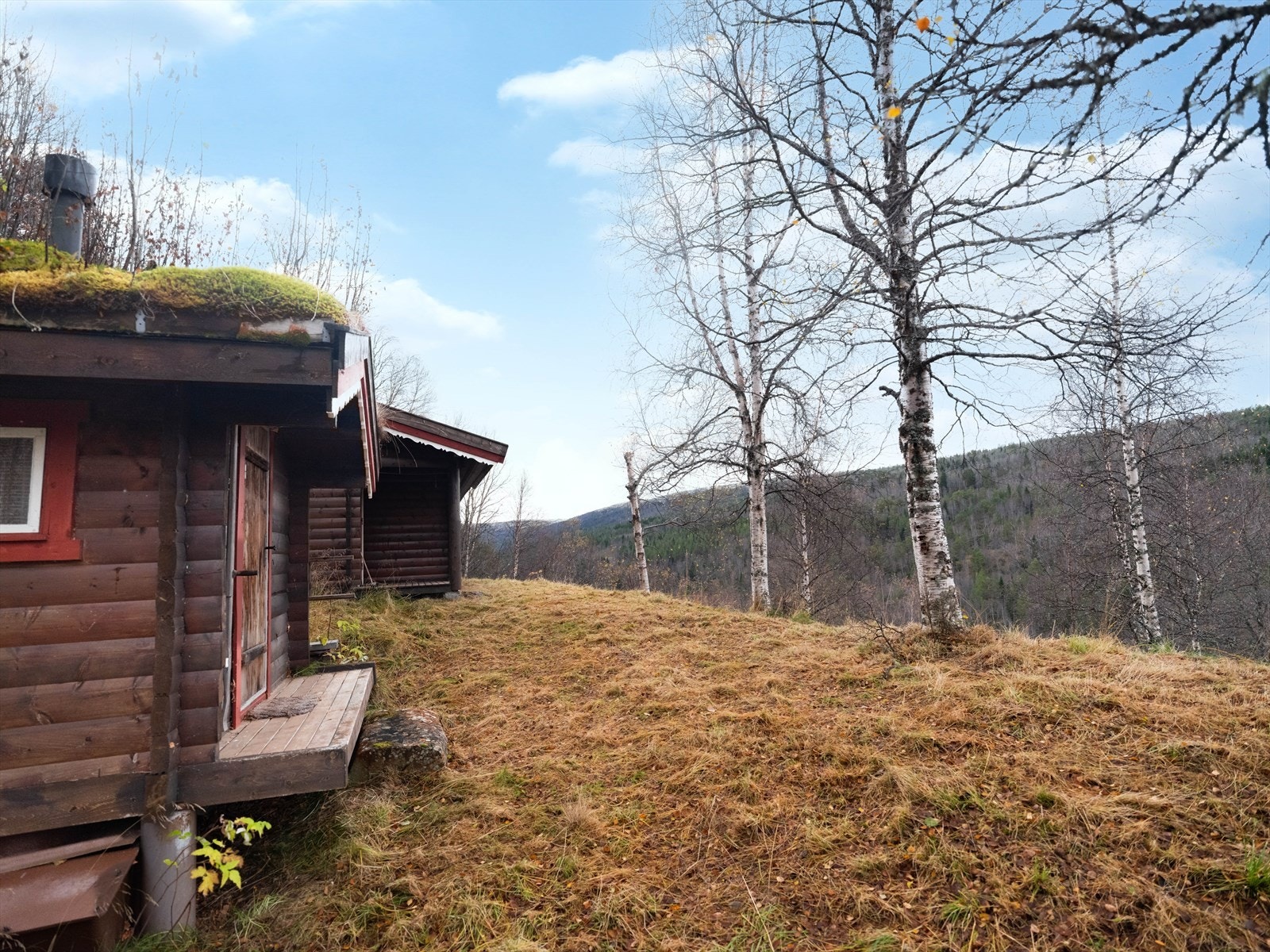 En sjarmerende fritidseiendom med ei flott og tradisjonell tømmerhytte med sjel. Hytta ligger vakkert til i Nåverdal/Innset i Rennebu kommune, omgitt av skog og fjell Galleribilde