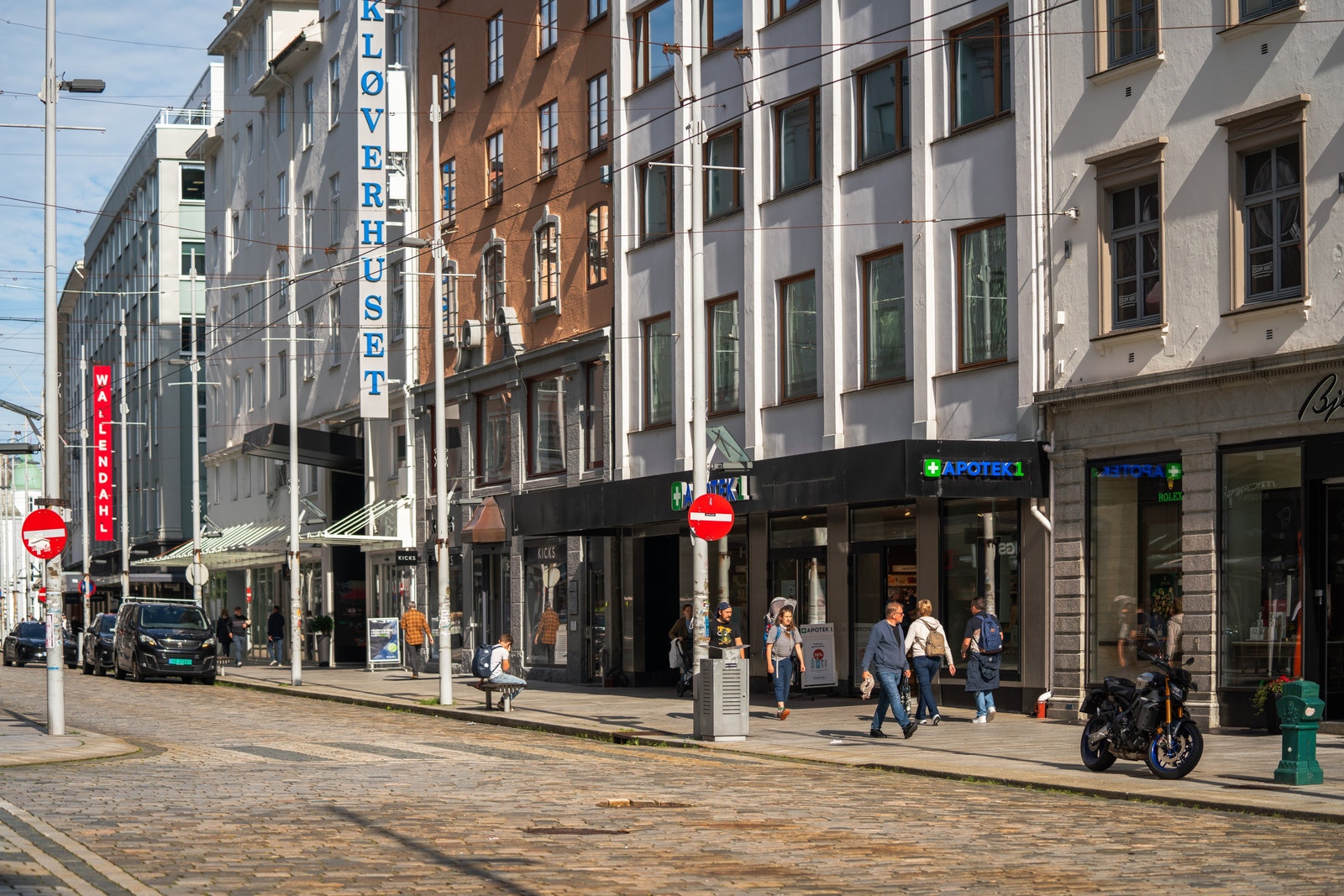 Inngangsparti i populær handlegate Galleribilde