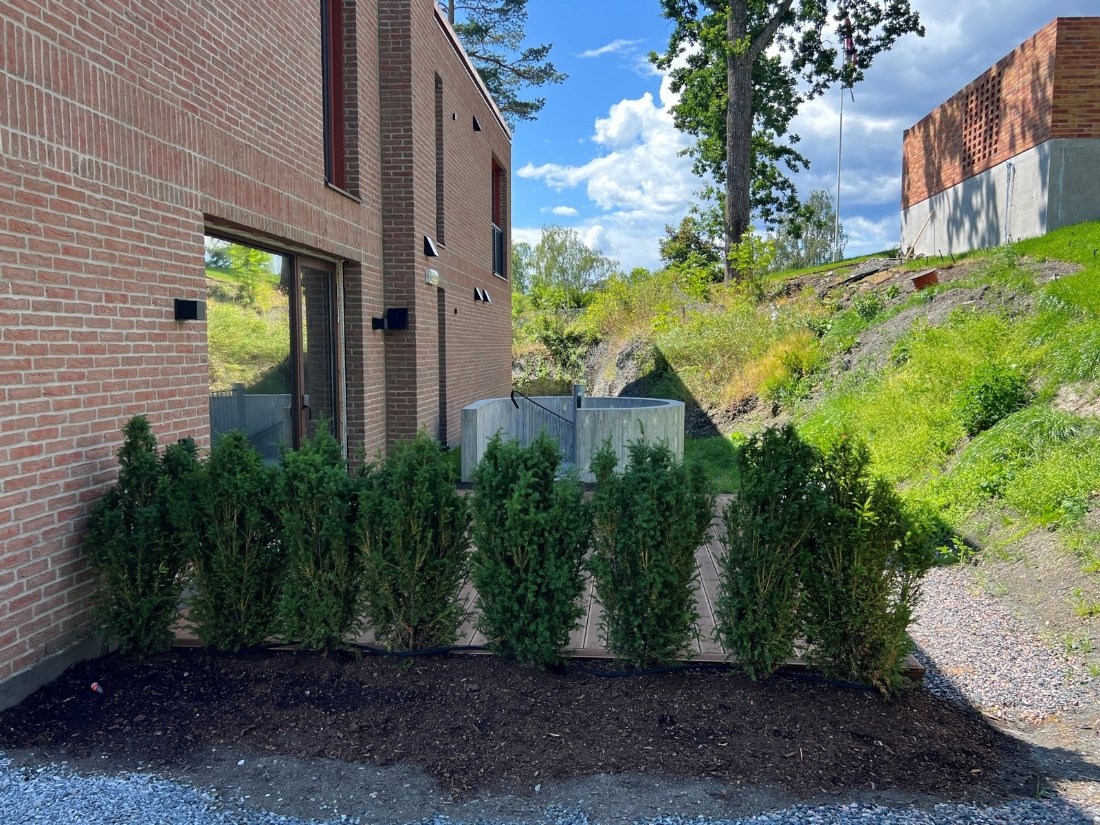 Markterrasse tilhørende leiligheten.