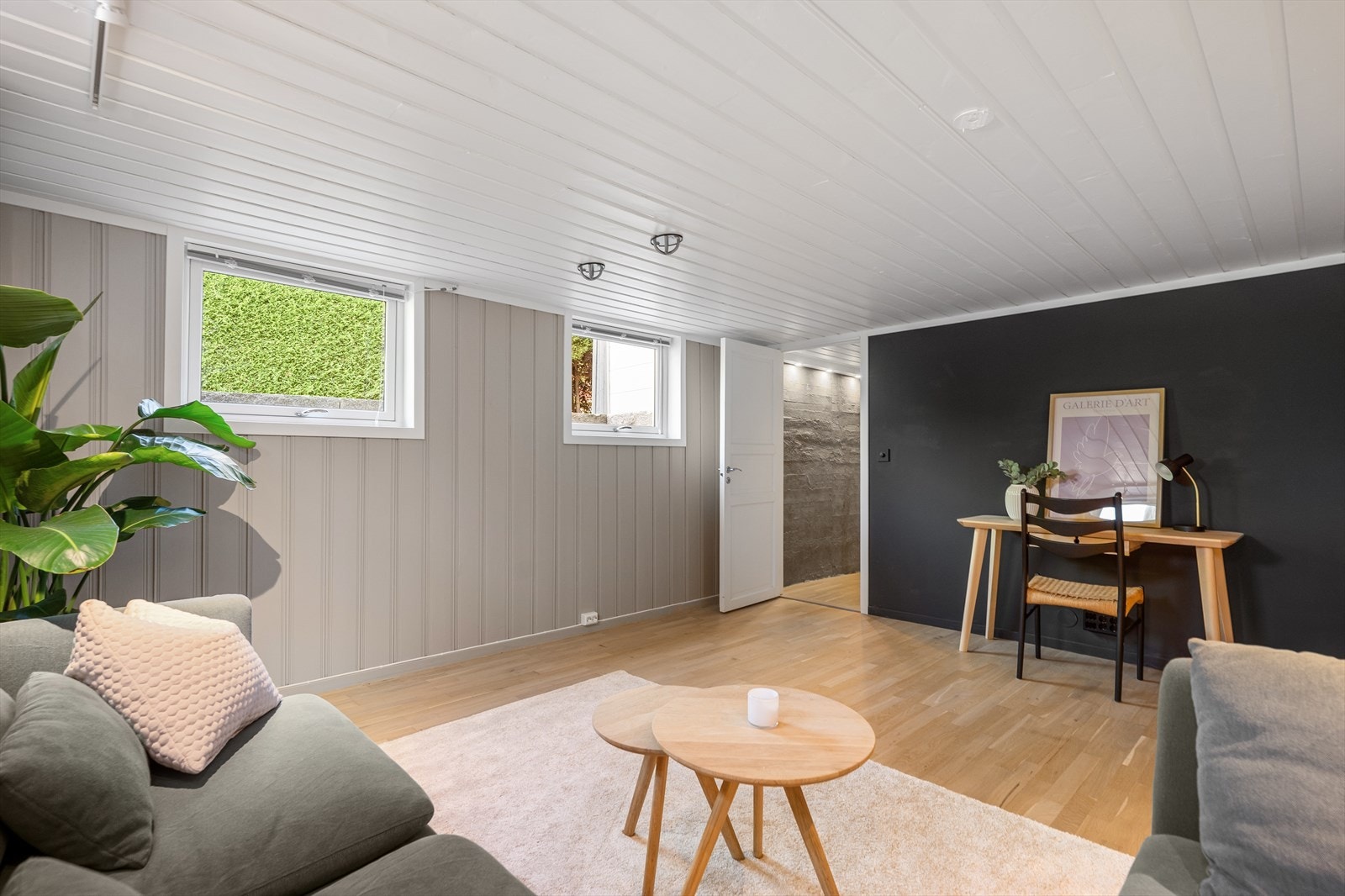 Se tekst under ferdigattest ang innredning av kjeller som ikke er omsøkt eller godkjent for varig opphold. Galleribilde