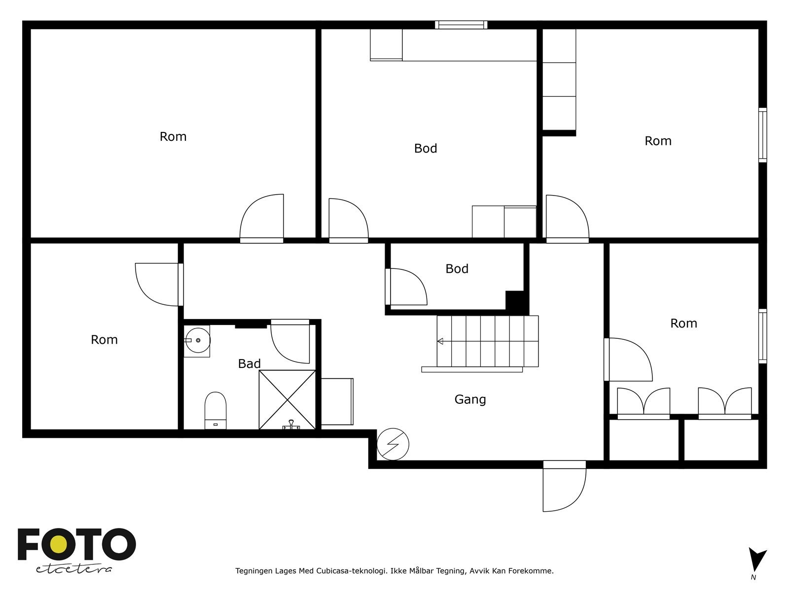 Illustrert planskisse, underetasjen. Galleribilde