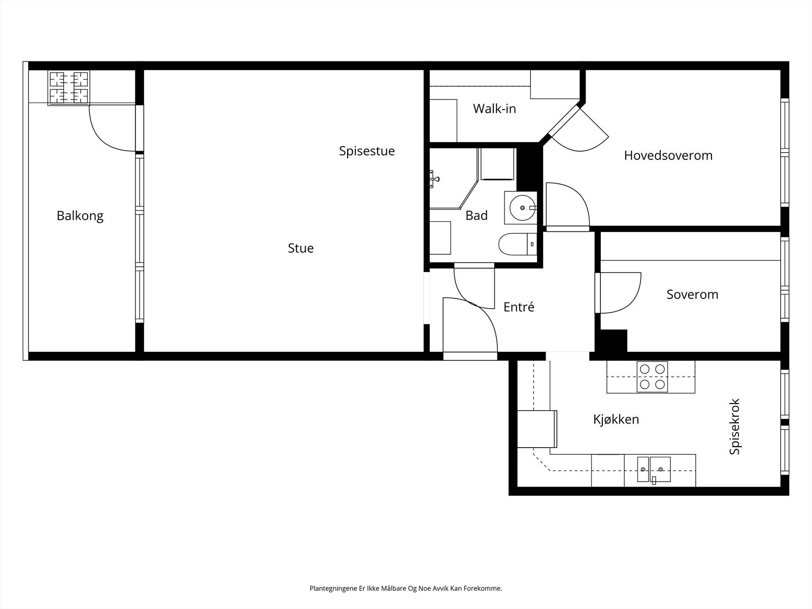 Plantegning av leiligheten- 3. etasje. Galleribilde