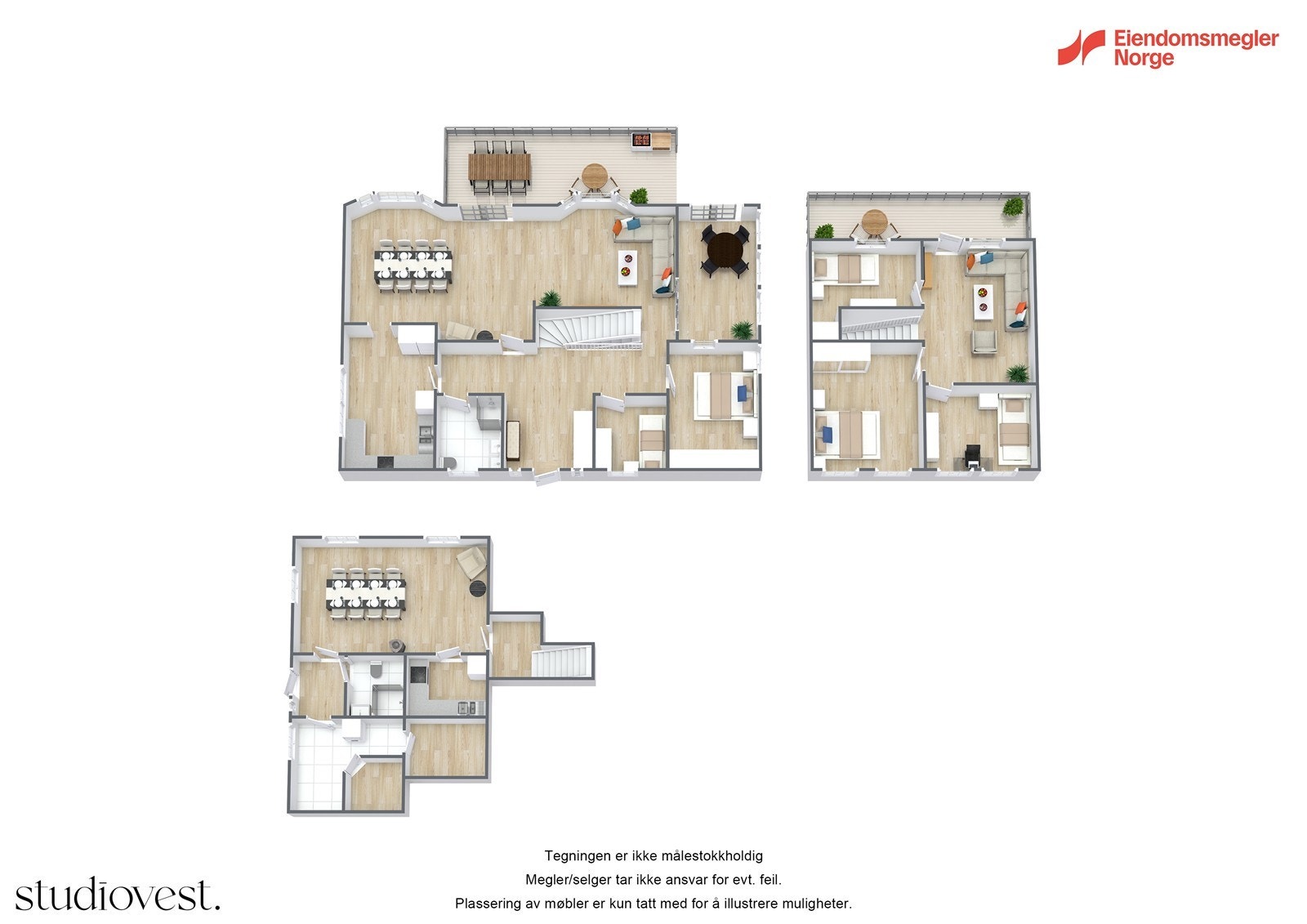 Plantegninger alle etasjer. Galleribilde