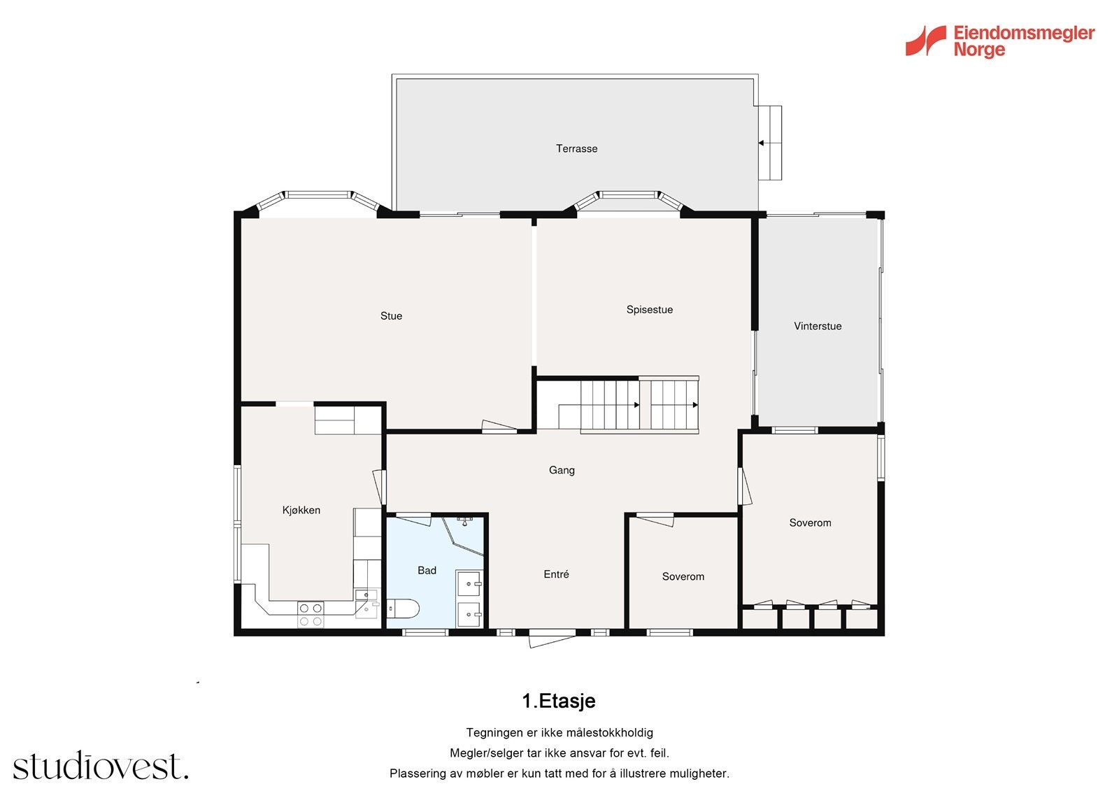 Plankart første etasje. Galleribilde