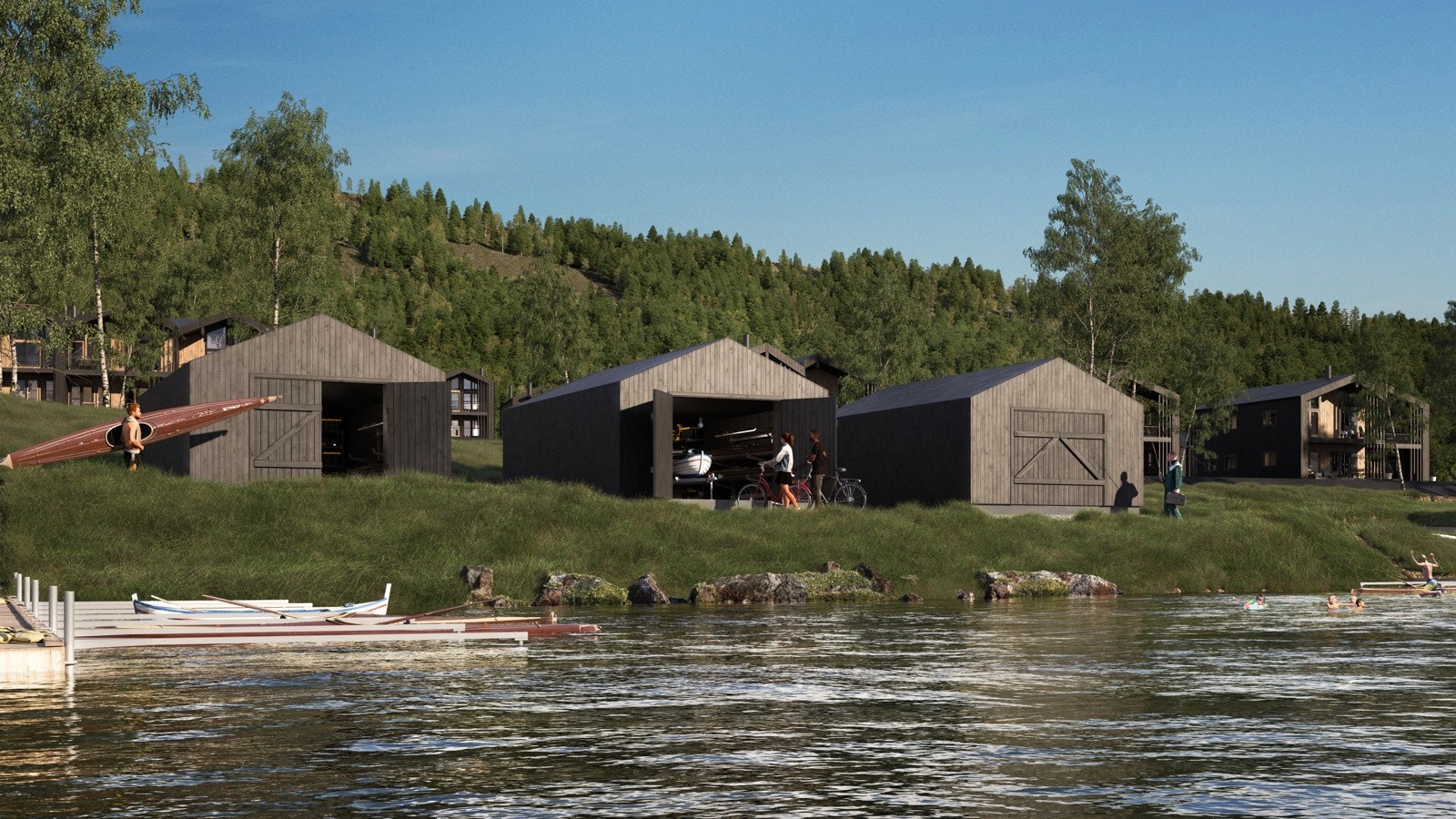 Frigarden - Illustrasjonsbilde naust Galleribilde