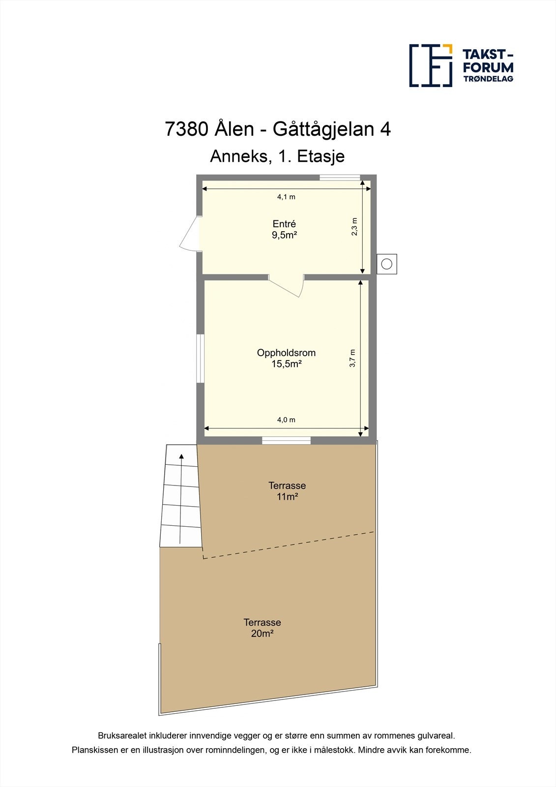 Planskisse anneks. Galleribilde