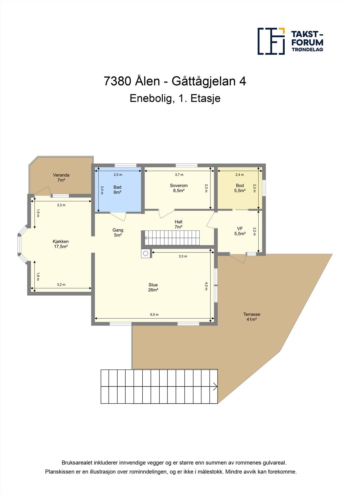 Planskisse 1. etasje. Galleribilde