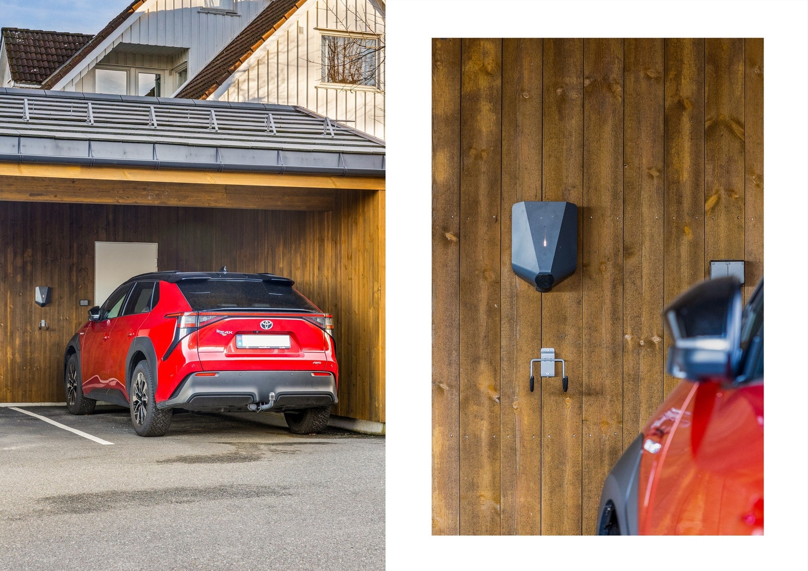 Det er montert elbillader Galleribilde