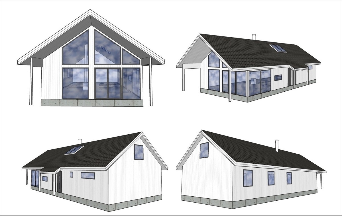 Tegninger av hytten Galleribilde