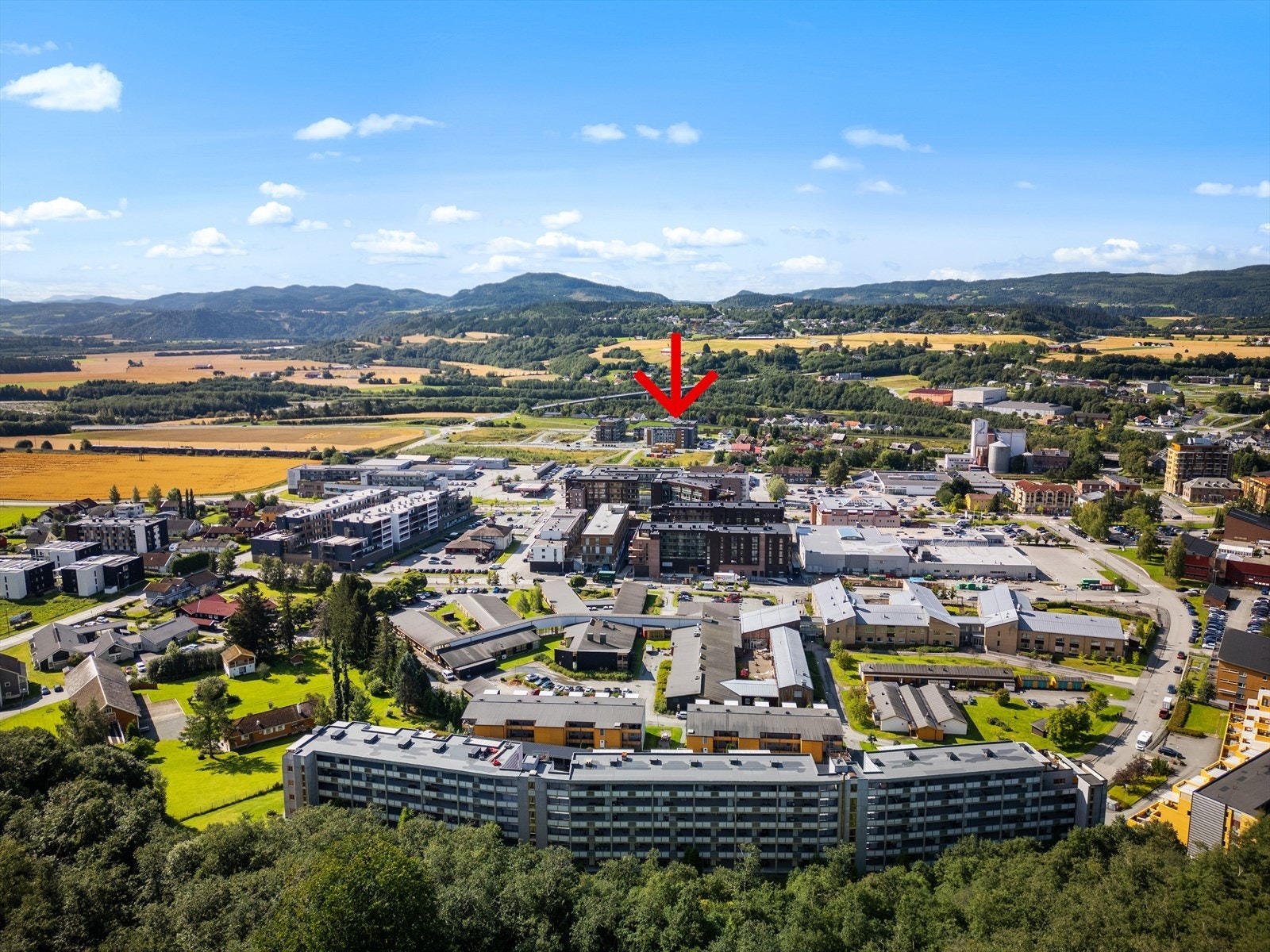 Oversikt Melhus sentrum Galleribilde