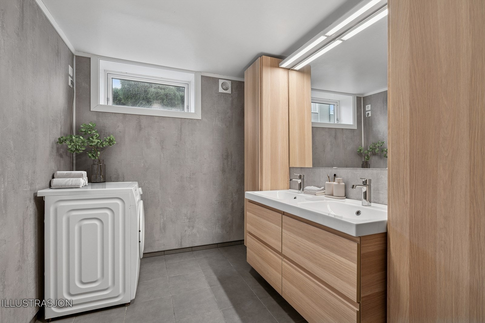 Bad i kjeller ble etablert i 2020. Galleribilde