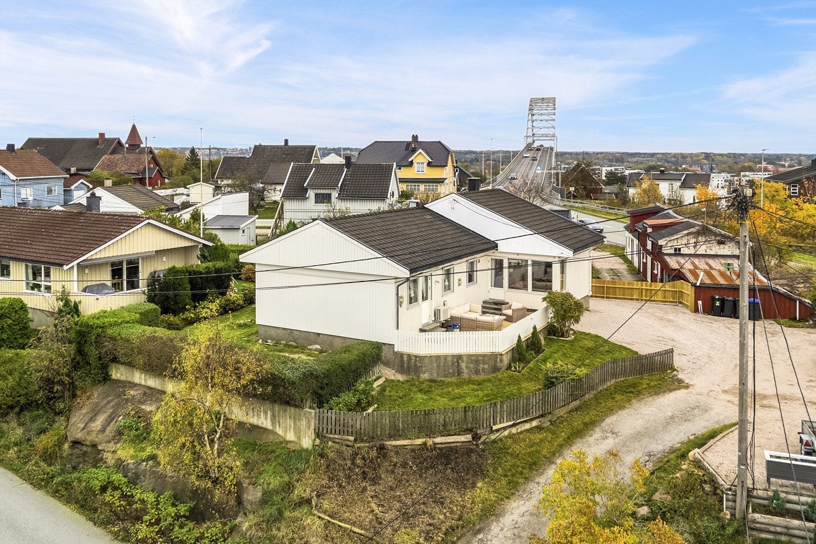 Boligen ligger meget sentralt til på Kapelfjellet i Fredrikstad sentrum. Galleribilde
