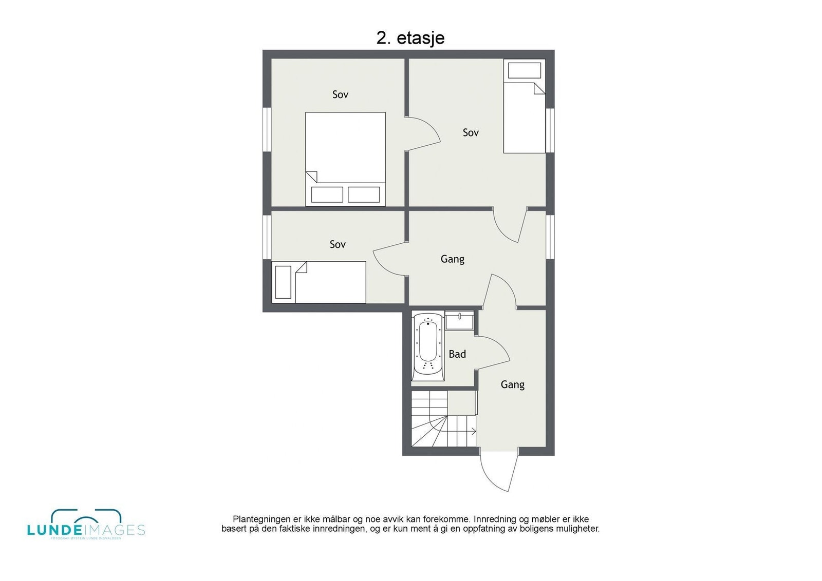 Planskisse 2. etasje - ikke målbar Galleribilde