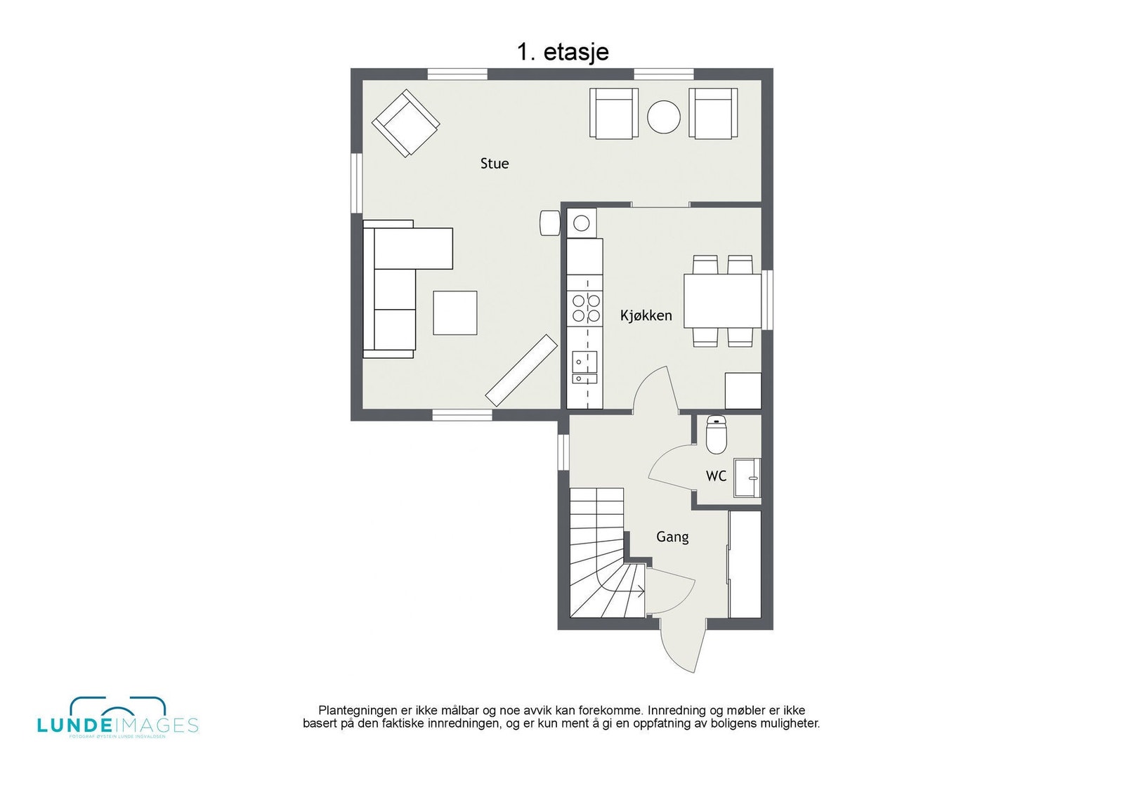 Planskisse 1. etasje - ikke målbar Galleribilde
