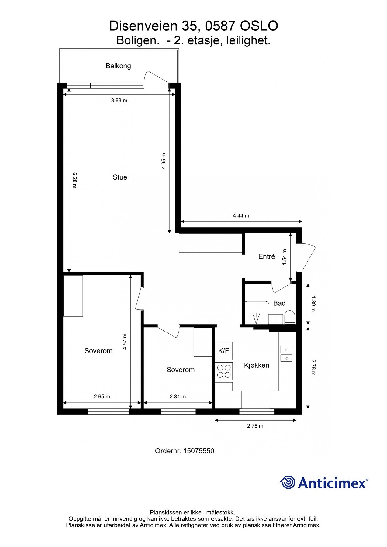 Plantegning 2. etasje Galleribilde