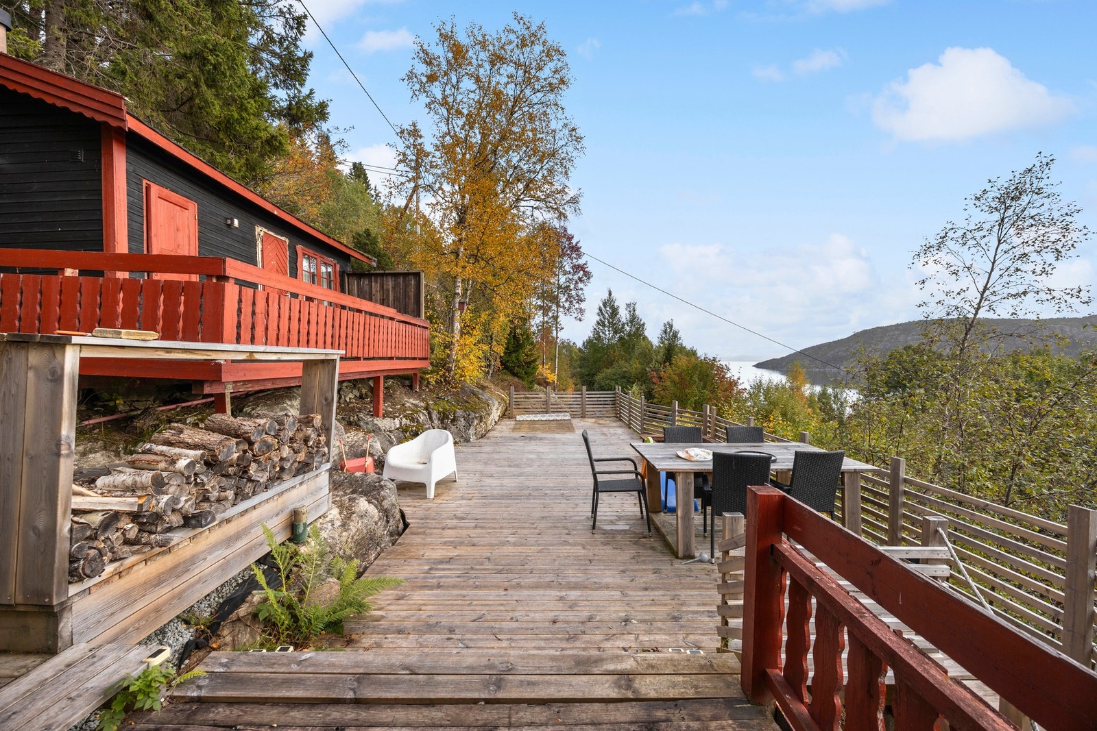 Terrassen måler ca 46,5 kvm. Galleribilde