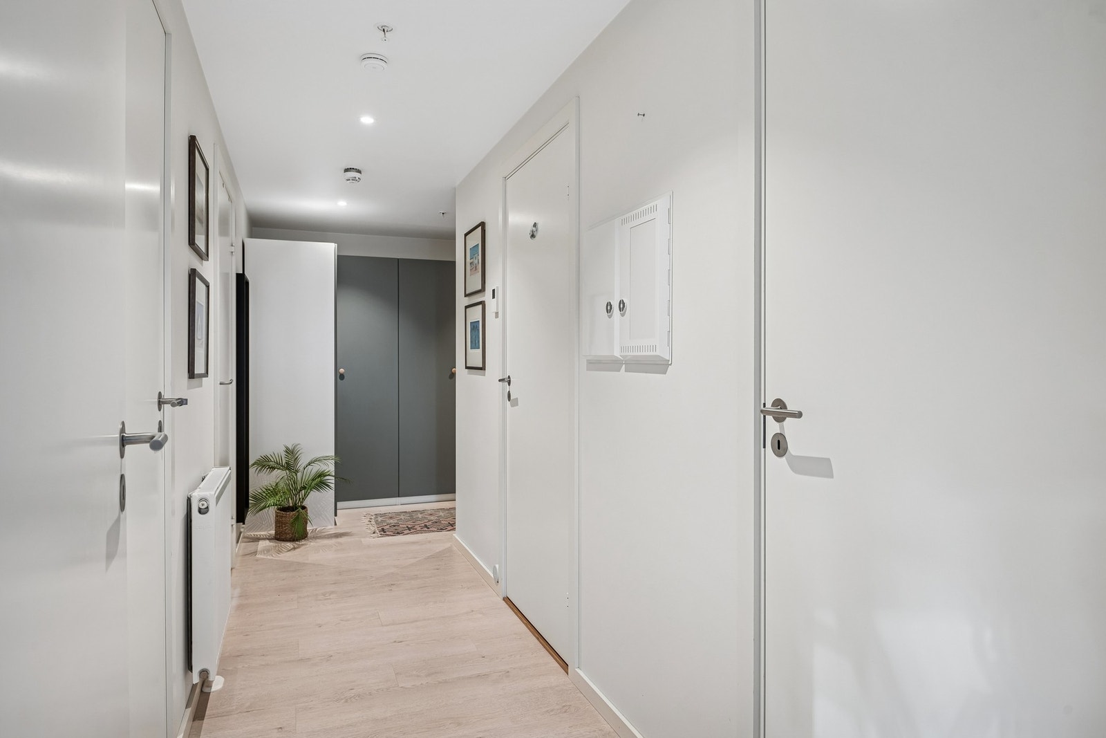 Fra gangen får du enkel tilgang til resten av leiligheten. Galleribilde