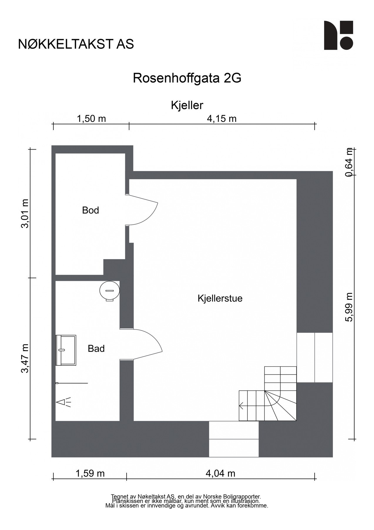 Plantegning - Kjelleretasje Galleribilde