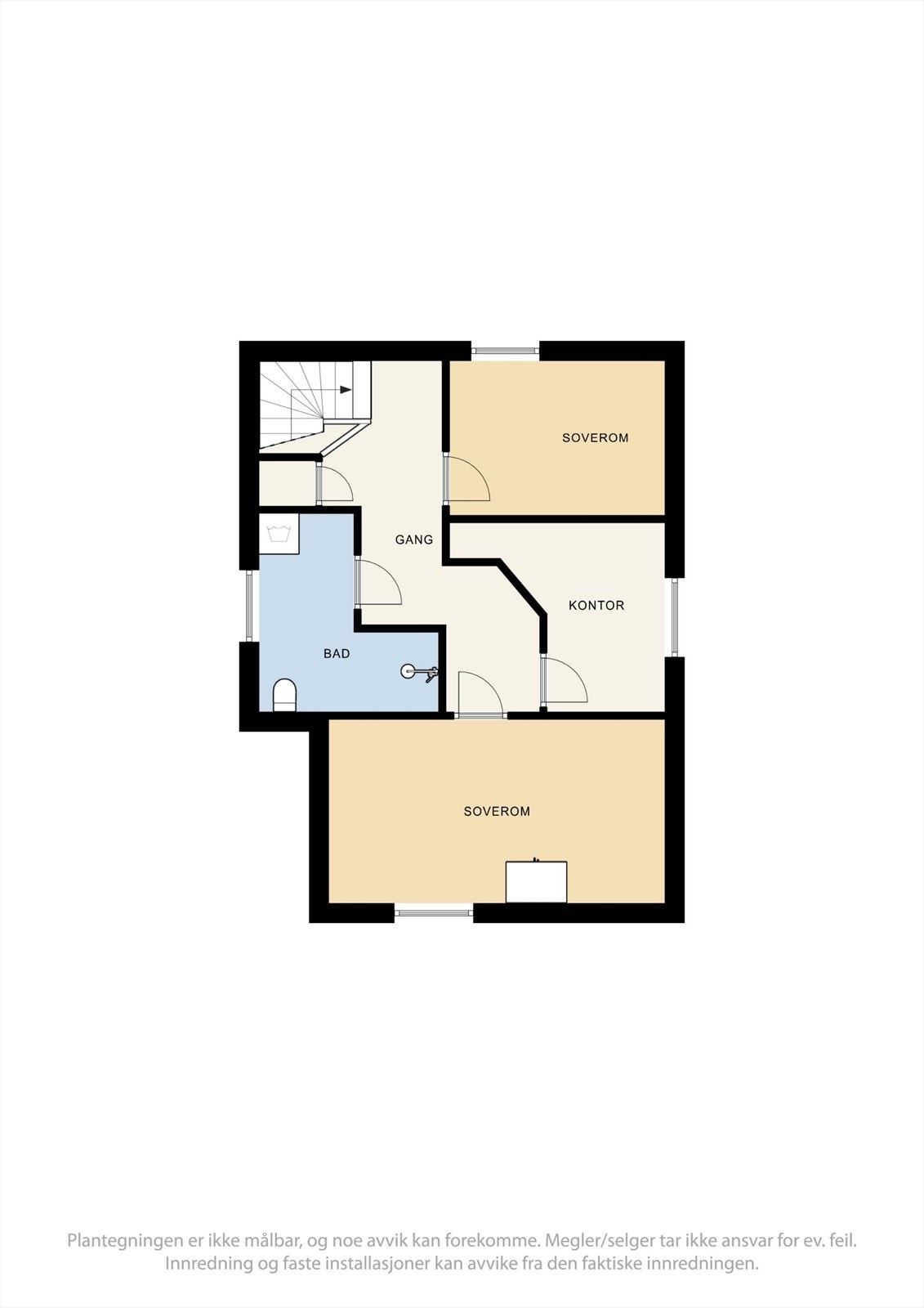 Plantegning loftsetasje. Galleribilde