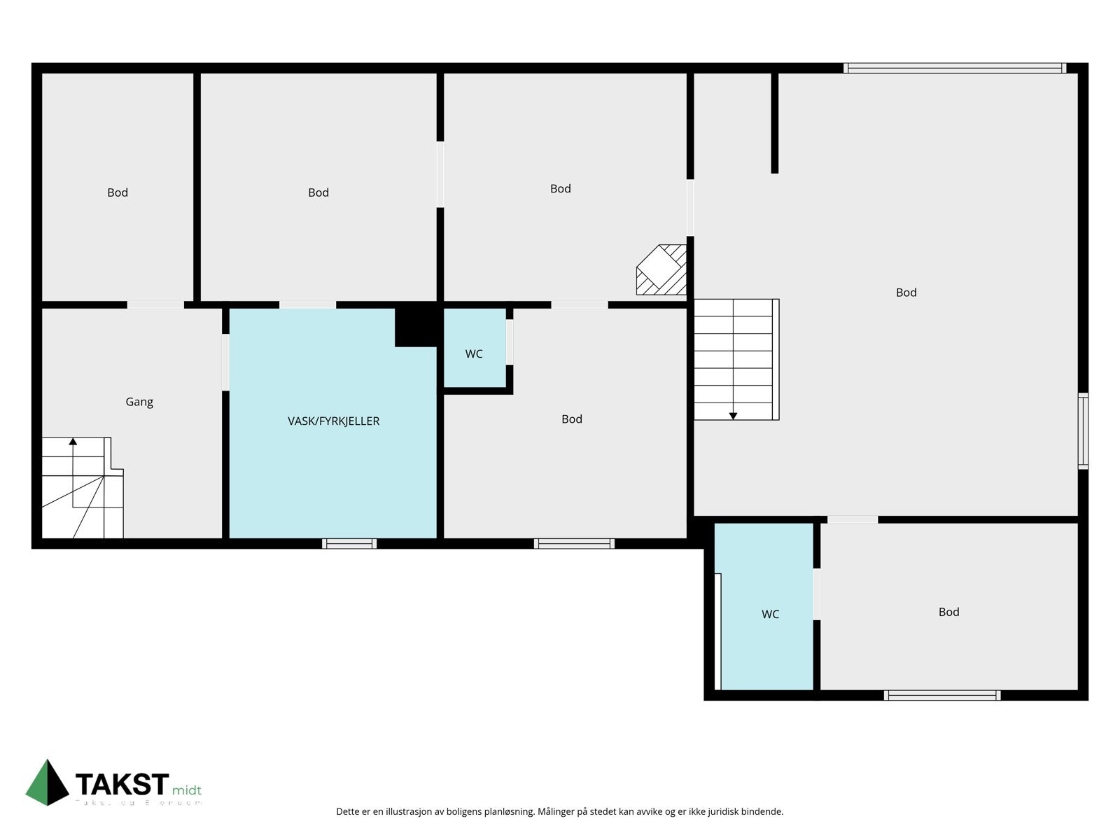 Planskisse kjeller Galleribilde
