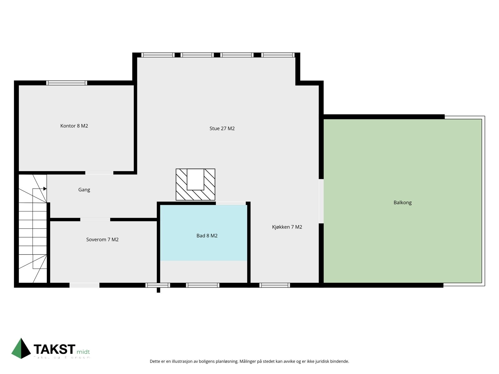 Planskisse leilighet loft Galleribilde