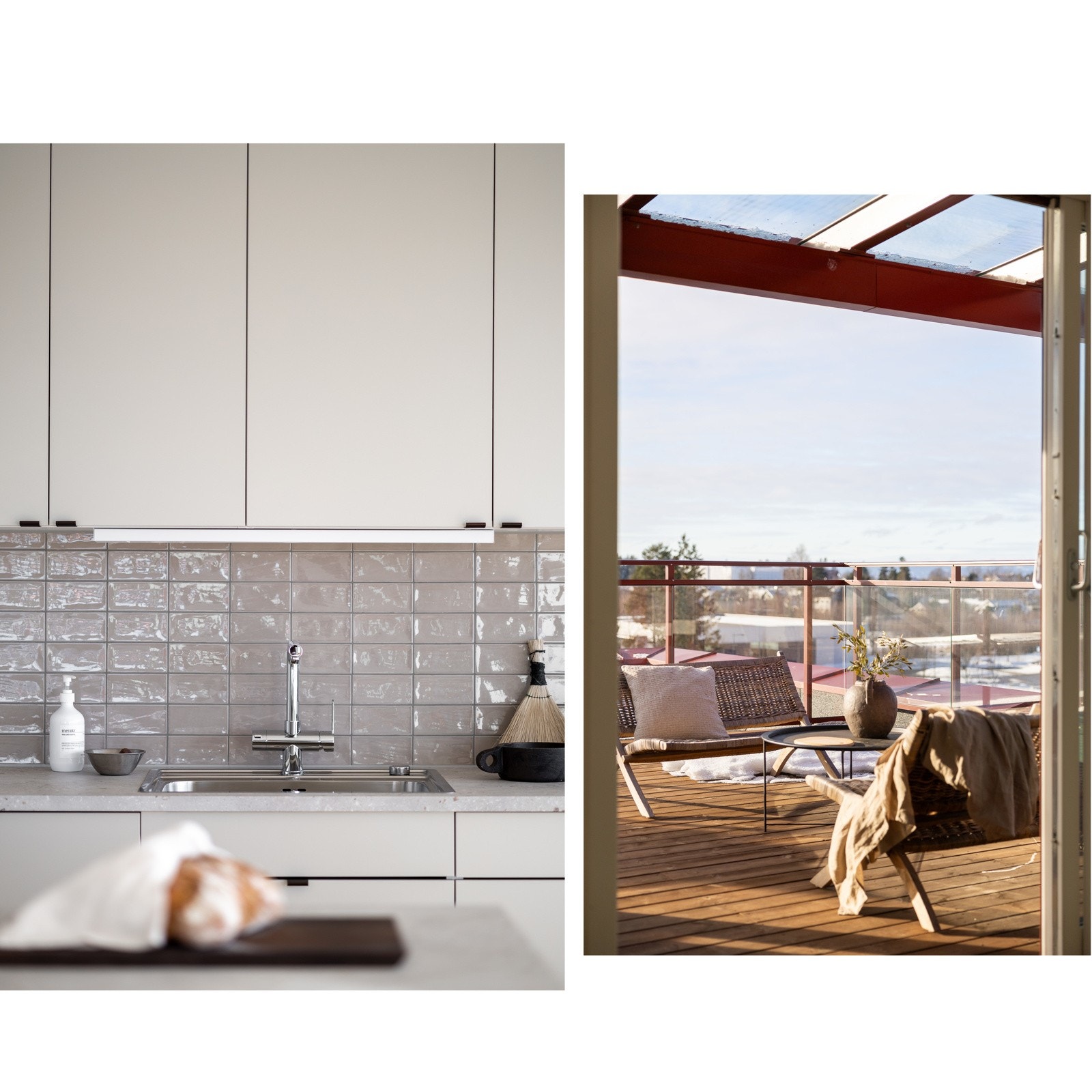 Moderne Sigdal kjøkken med lyse fronter. Galleribilde