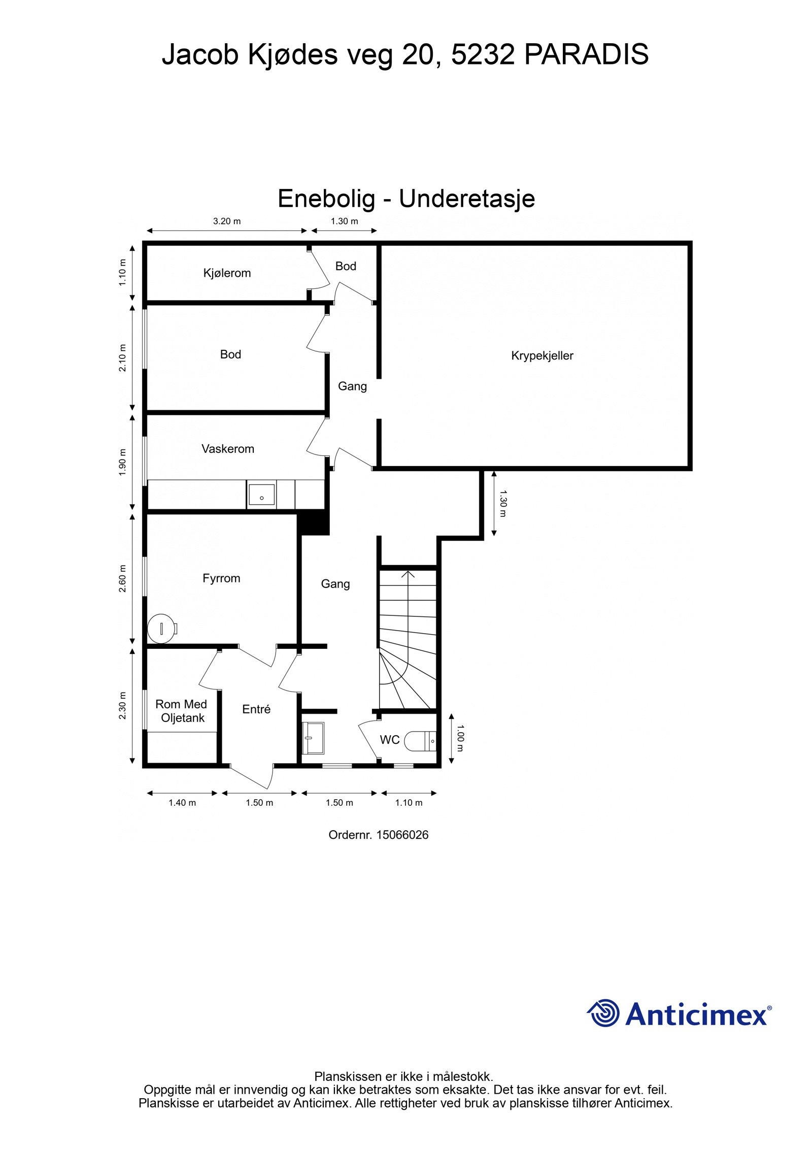 Planskisse underetasje (det tas forbehold om feil/avvik). Galleribilde
