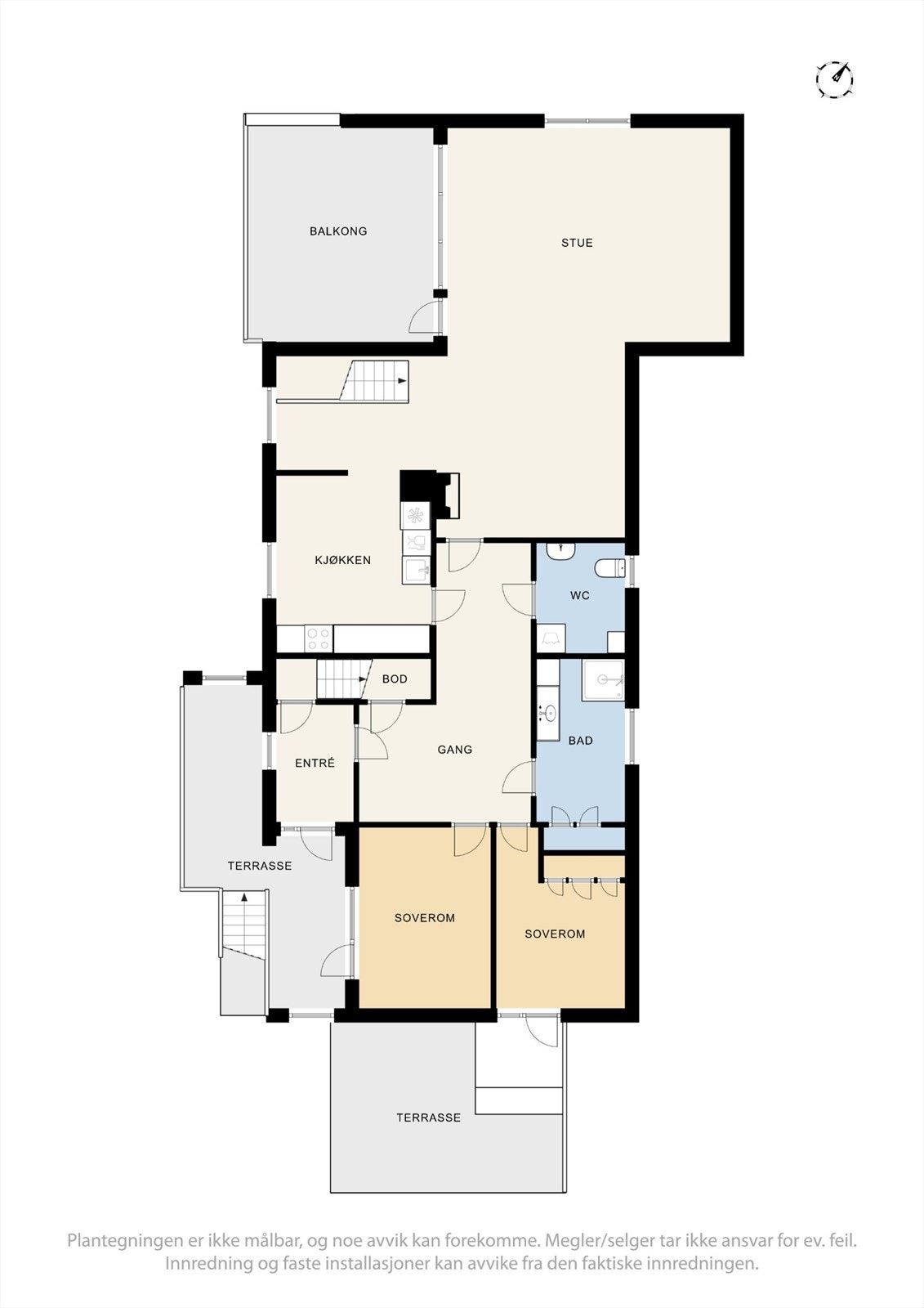 Plantegning 1. Etg - Sommarøyvegen 106. Galleribilde