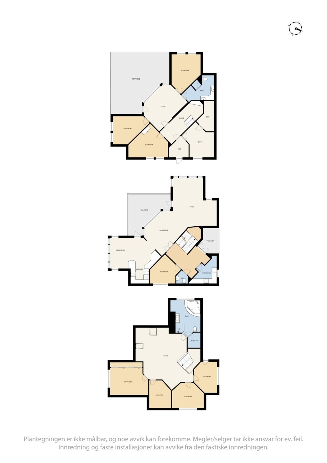 Plantegning alle plan Galleribilde