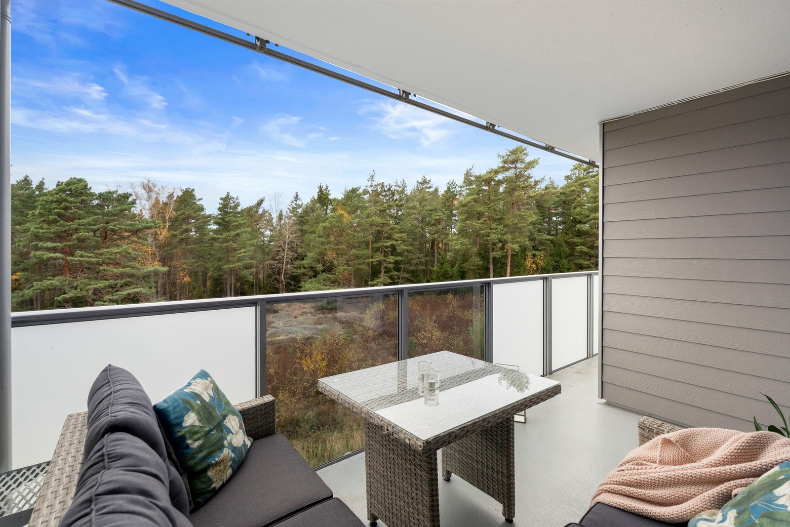 Fra leiligheten er det kort vei til lysløypa på Kurland Galleribilde